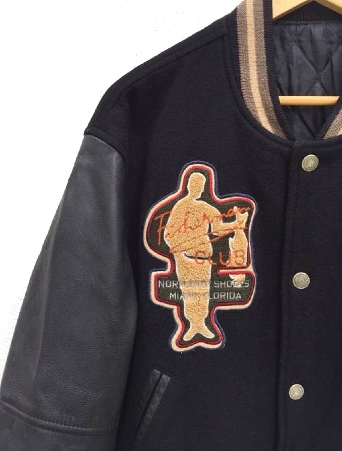 Designer Abahouse Jacket Fisherman Team Sleeve Leather Varsity Jacket Size US M / EU 48-50 / 2 - 3 Thumbnail