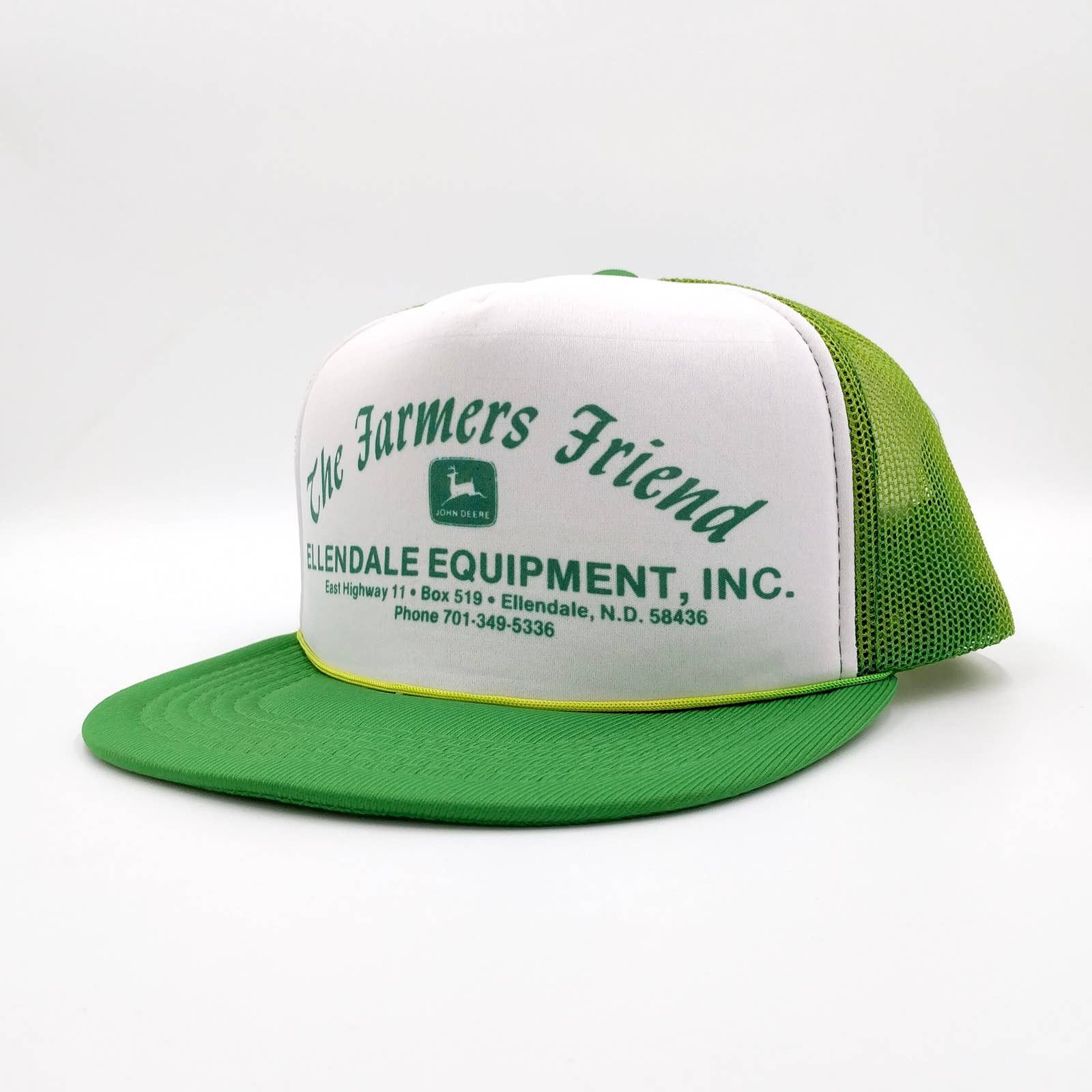 John Deere × Vintage Vintage JOHN DEERE Farmers Friend Snapback Trucker Mesh Hat Size ONE SIZE - 3 Thumbnail