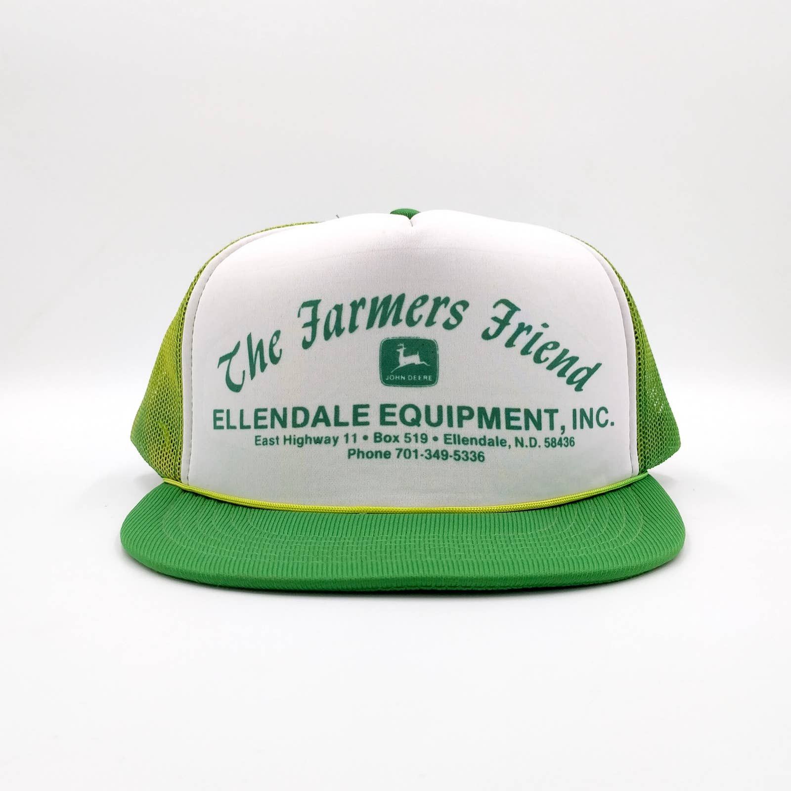 John Deere × Vintage Vintage JOHN DEERE Farmers Friend Snapback Trucker Mesh Hat Size ONE SIZE - 2 Thumbnail
