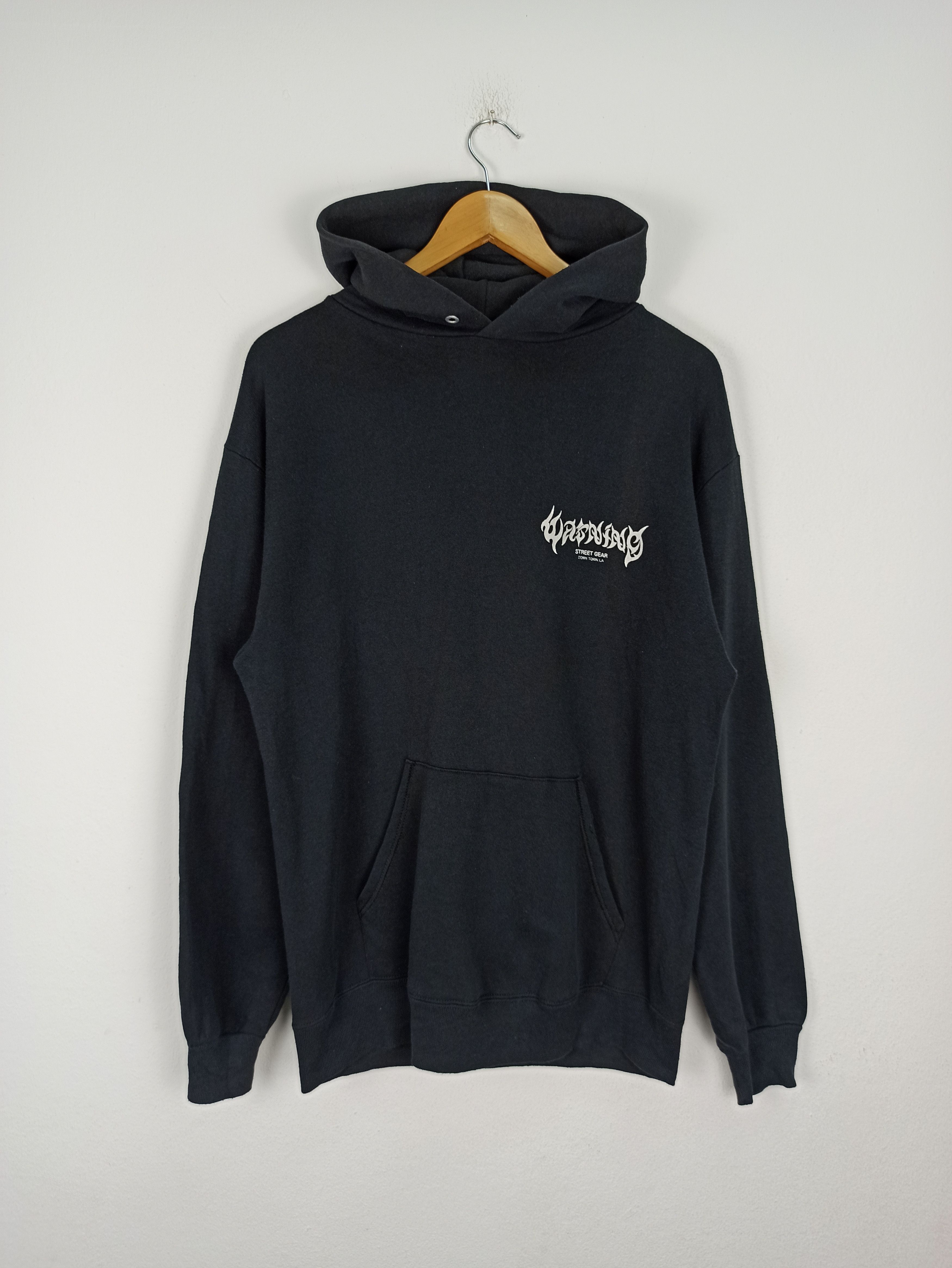 If Six Was Nine 🔥Rare 90s🔥 WARNING street gear down town artwork Hoodie Size US L / EU 52-54 / 3 - 3 Thumbnail