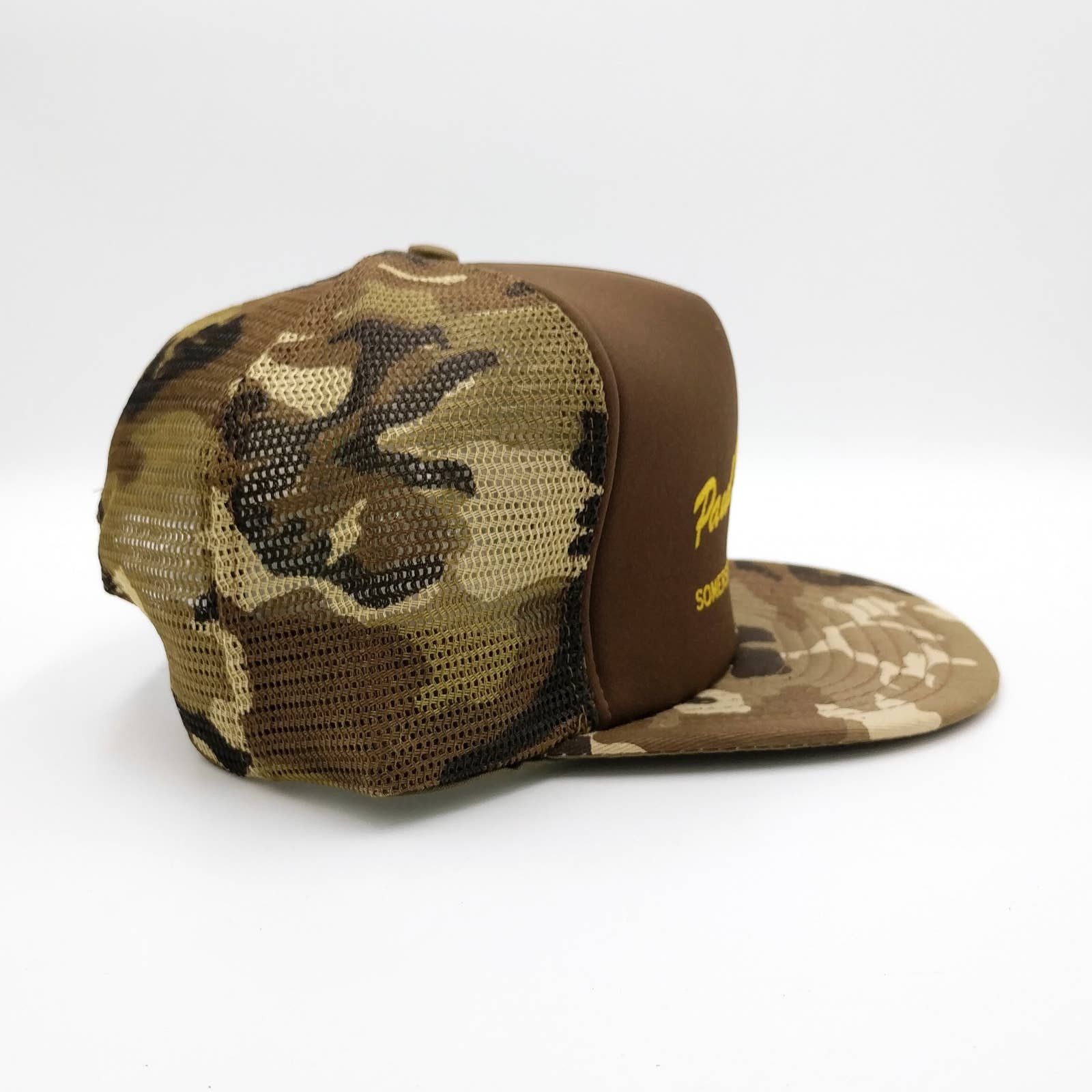 Vintage Vintage Paul Johnson Auto Parts Camo Snapback Trucker Hat Size ONE SIZE - 6 Thumbnail
