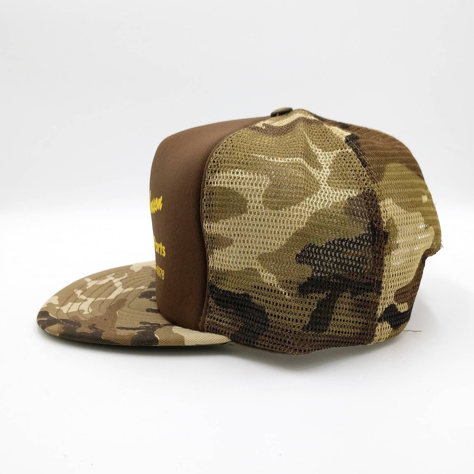 Vintage Vintage Paul Johnson Auto Parts Camo Snapback Trucker Hat Size ONE SIZE - 5 Thumbnail