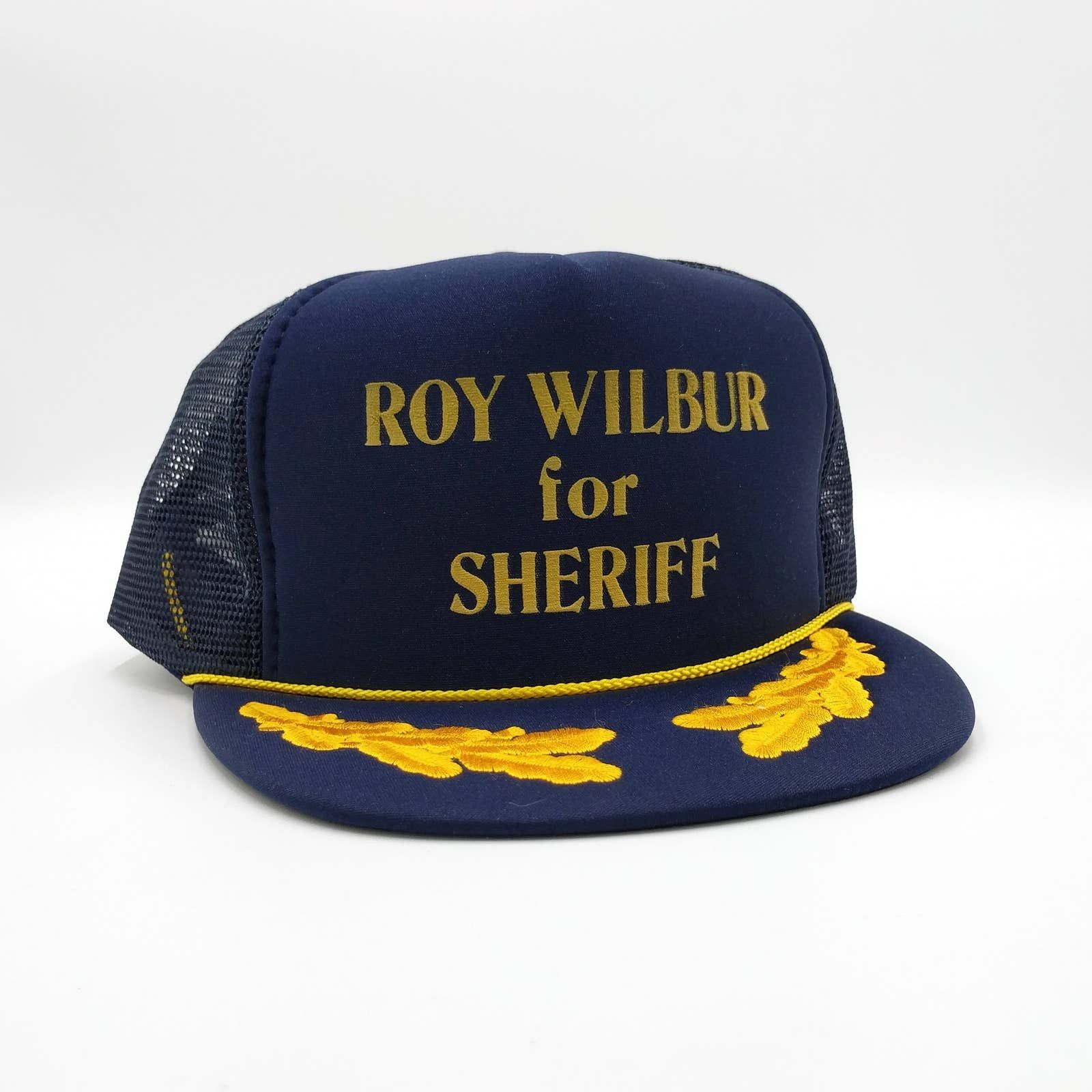 Vintage Vintage Roy Wilbur For Sheriff Snapback Trucker Mesh Hat Size ONE SIZE - 1 Thumbnail