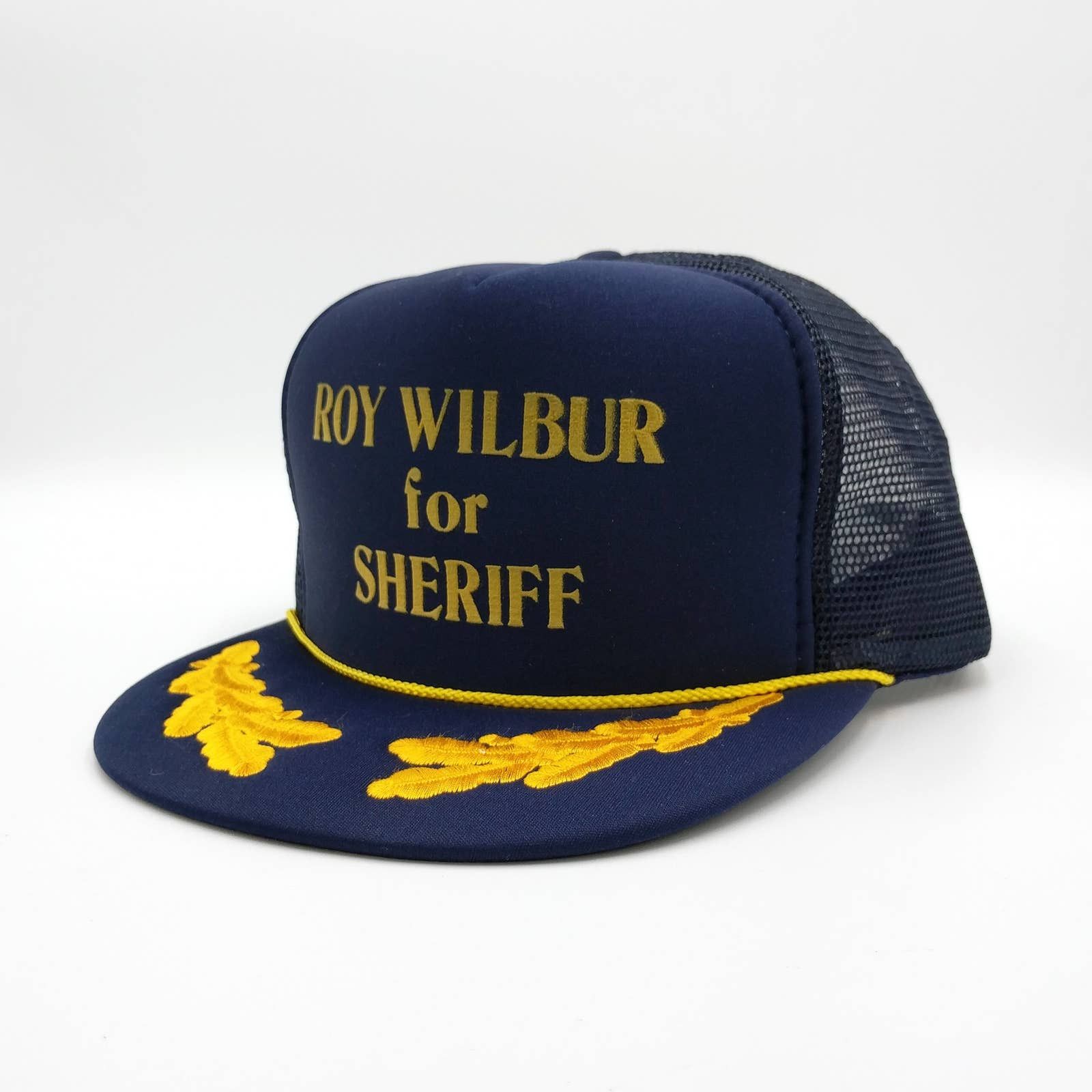 Vintage Vintage Roy Wilbur For Sheriff Snapback Trucker Mesh Hat Size ONE SIZE - 3 Thumbnail