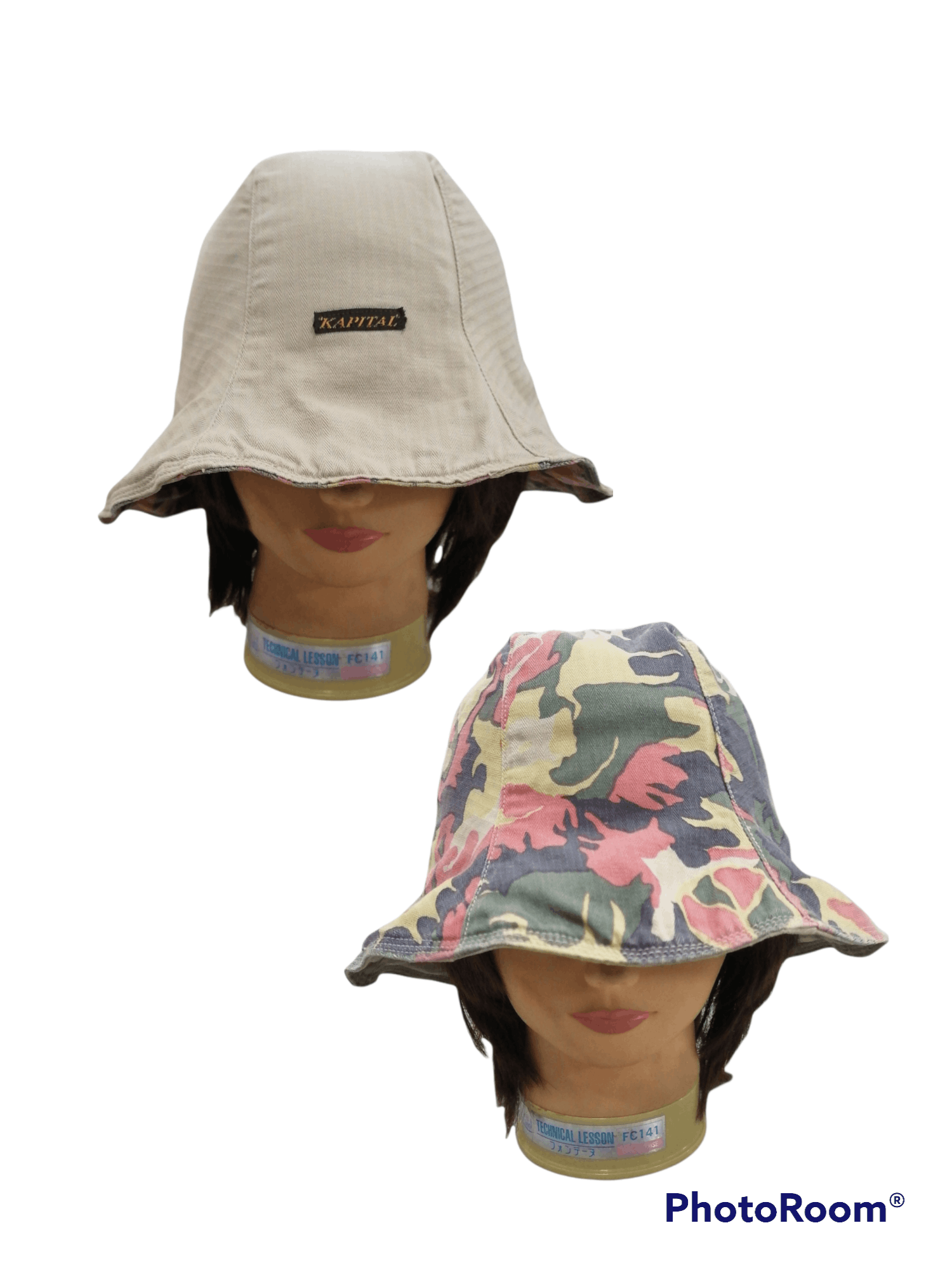 Other TwoWay Camouflage Herringbone Kapital Reversible Bucket Hat Size ONE SIZE - 1 Thumbnail
