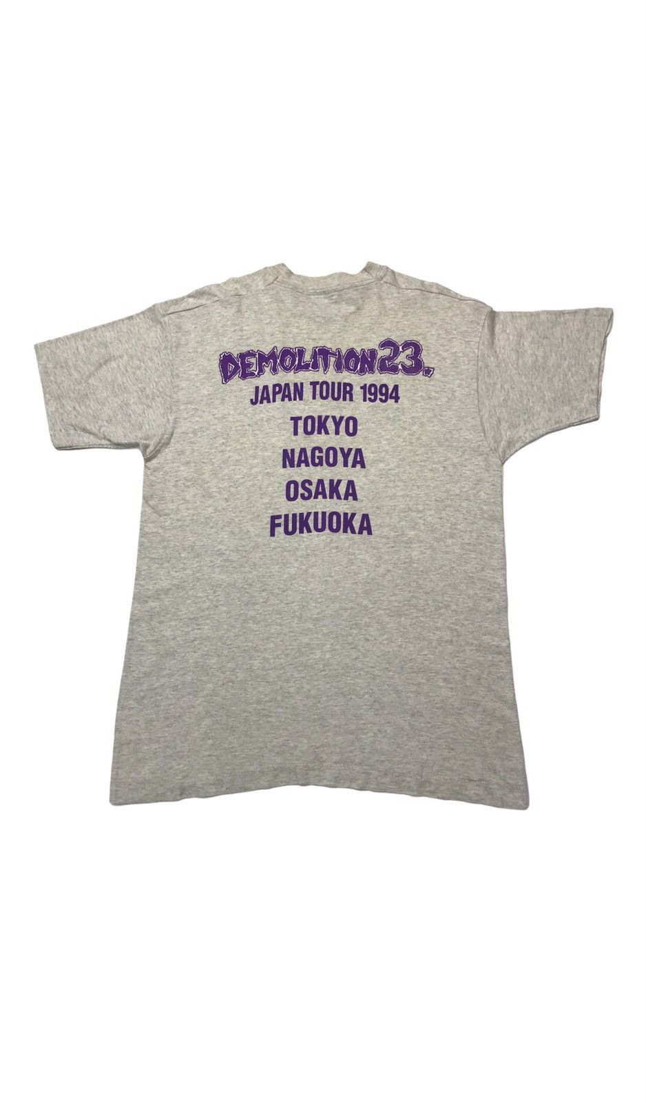 image of Band Tees x Vintage 90's Demolition 23 Japan Tour Promo T-Shirt in Grey, Men's (Size Large)