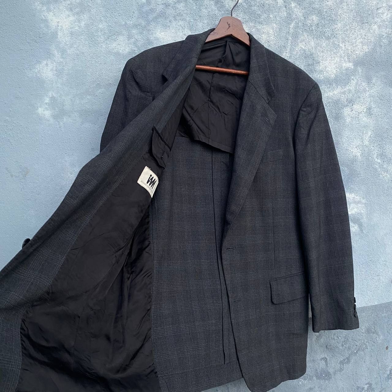 Issey Miyake × Vintage Vintage Issey miyake IM design checkered wool jacket XL Size US XL / EU 56 / 4 - 3 Thumbnail