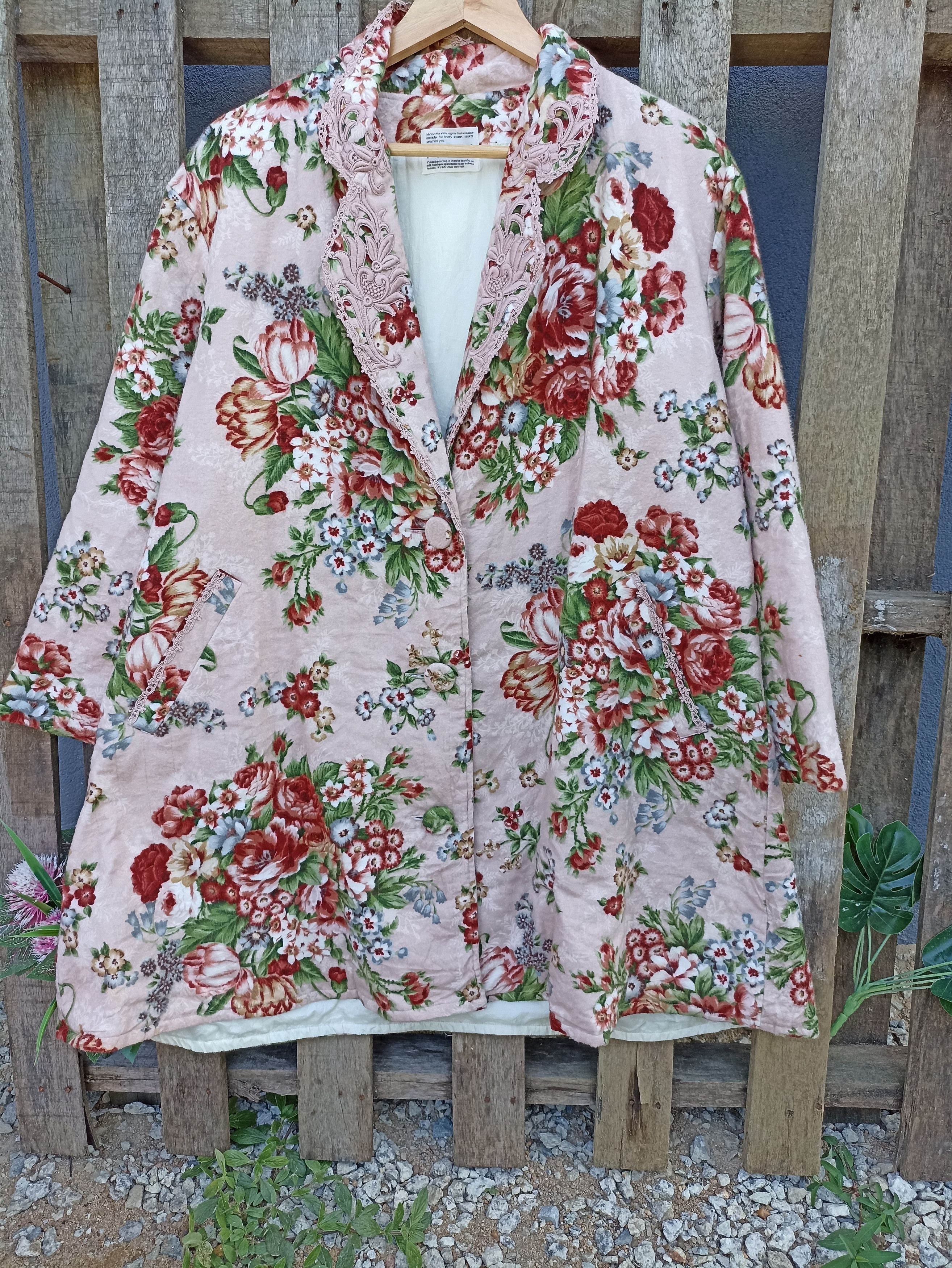 Designer × Japanese Brand × Vintage Ikuko Floral Cardigan Jacket Size XL / US 12-14 / IT 48-50 - 1 Thumbnail
