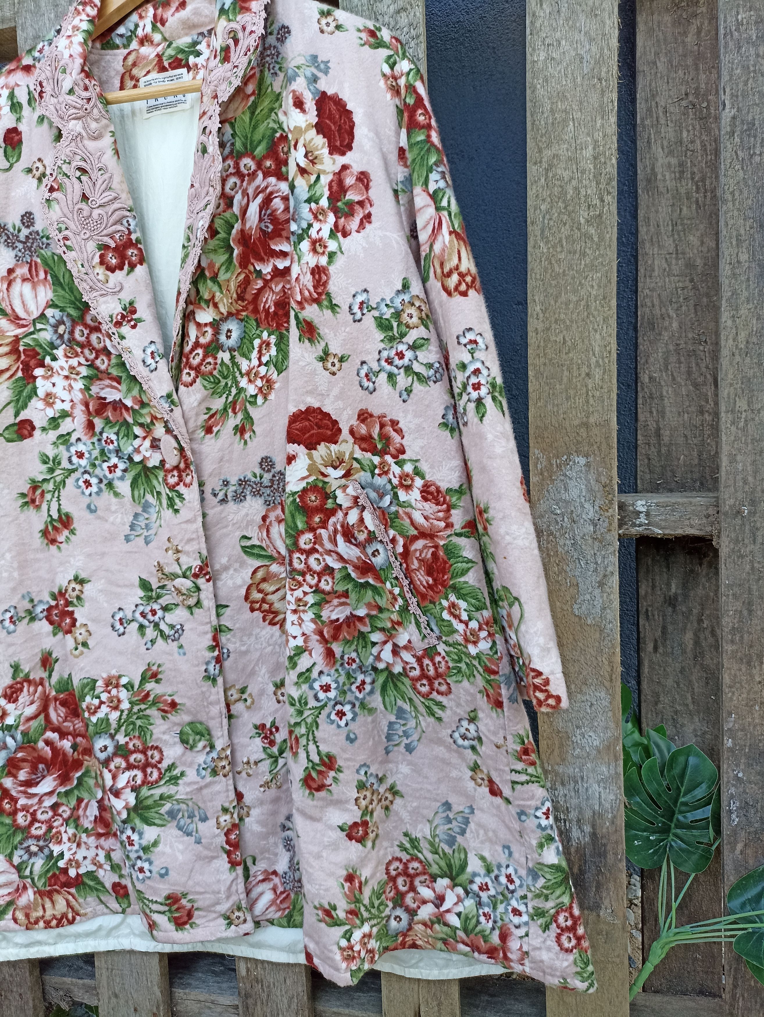 Designer × Japanese Brand × Vintage Ikuko Floral Cardigan Jacket Size XL / US 12-14 / IT 48-50 - 2 Thumbnail