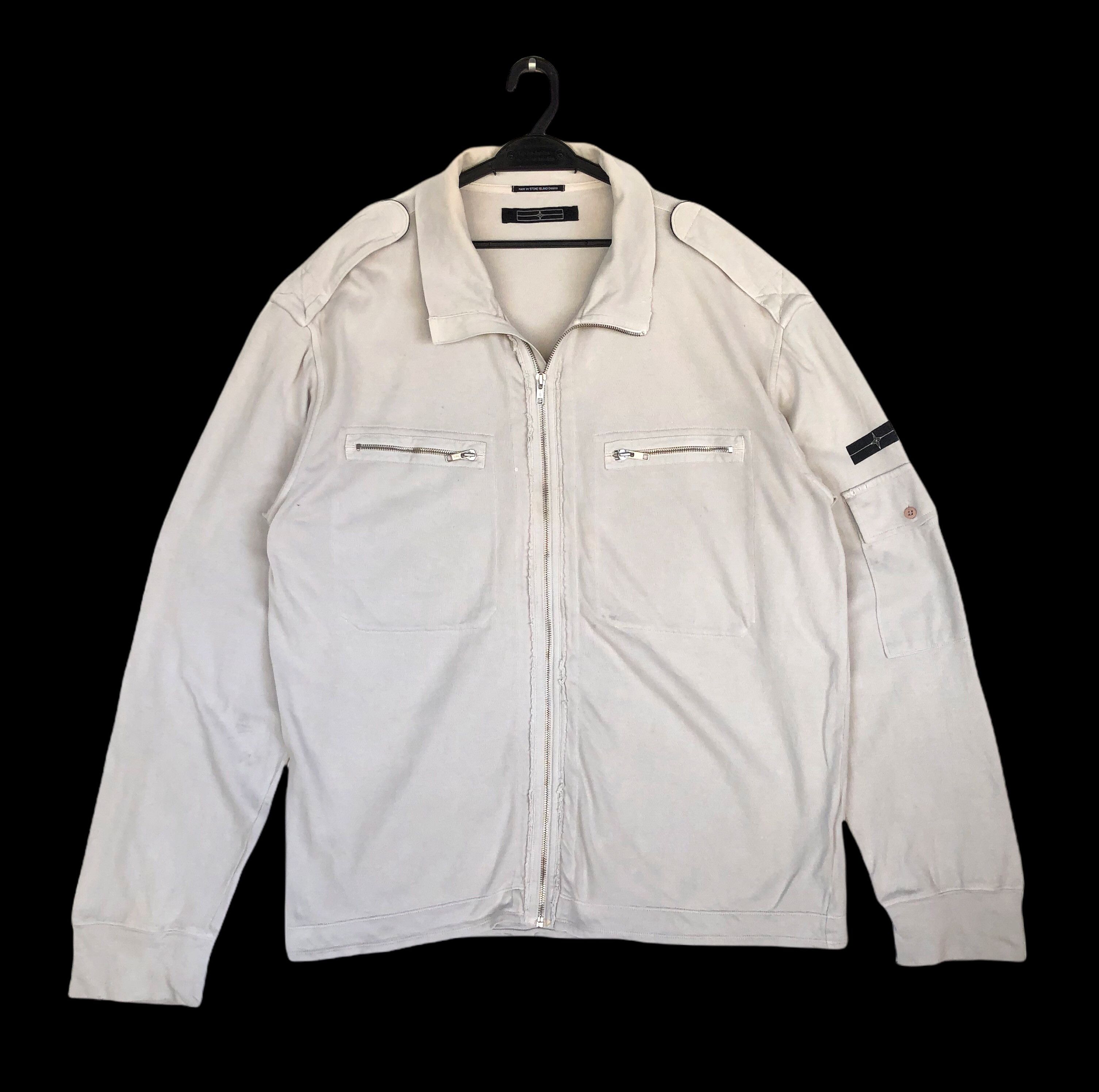 Stone Island RARE🔥SS07 ZIPPER SWEATSHIRT DISTRESS Size US XL / EU 56 / 4 - 1 Thumbnail