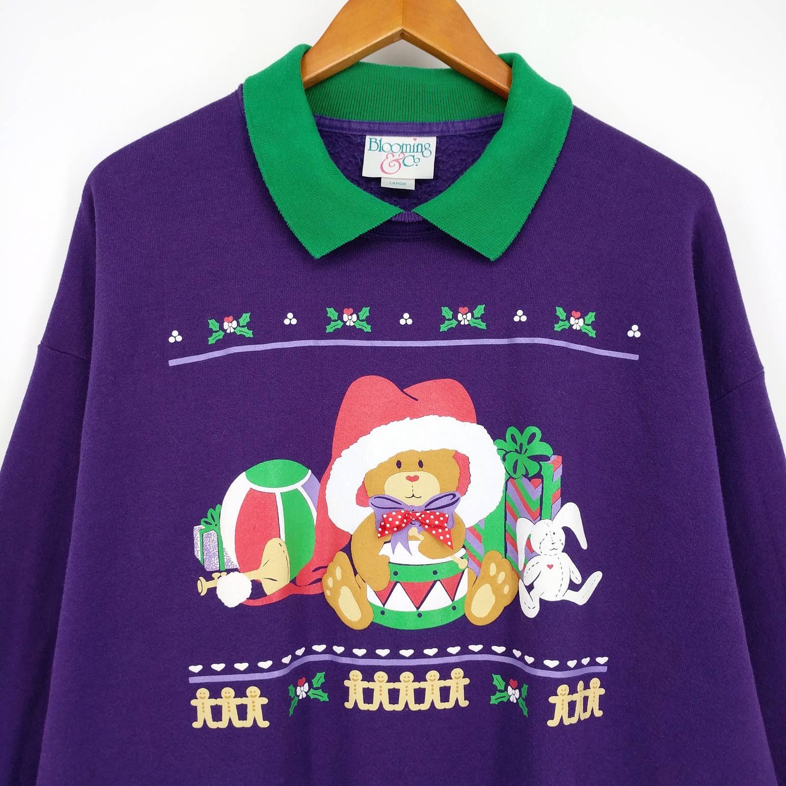 Other × Vintage Vintage Christmas Teddy Bear Holiday Sweatshirt Fleece Size US L / EU 52-54 / 3 - 2 Thumbnail