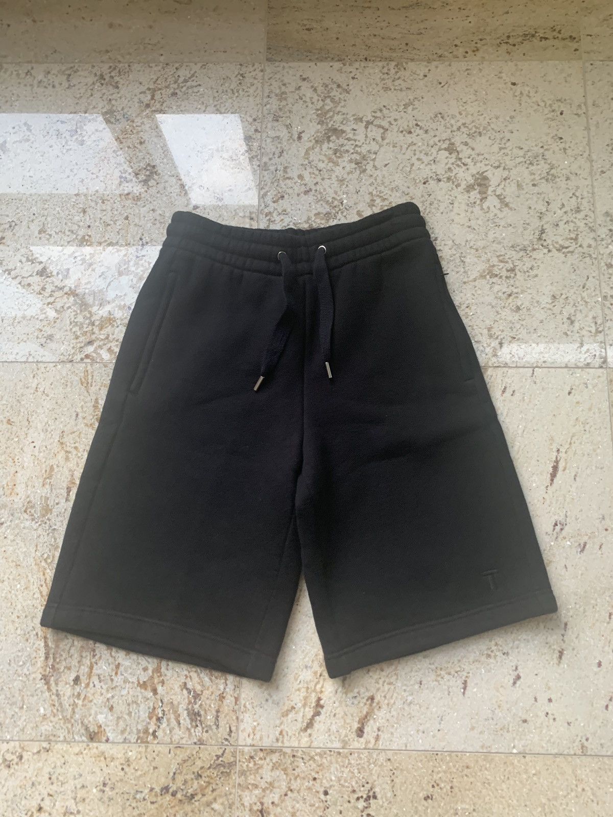 Alexander Wang Black “T” Embroidered Sweat Shorts Size US 30 / EU 46 - 1 Thumbnail