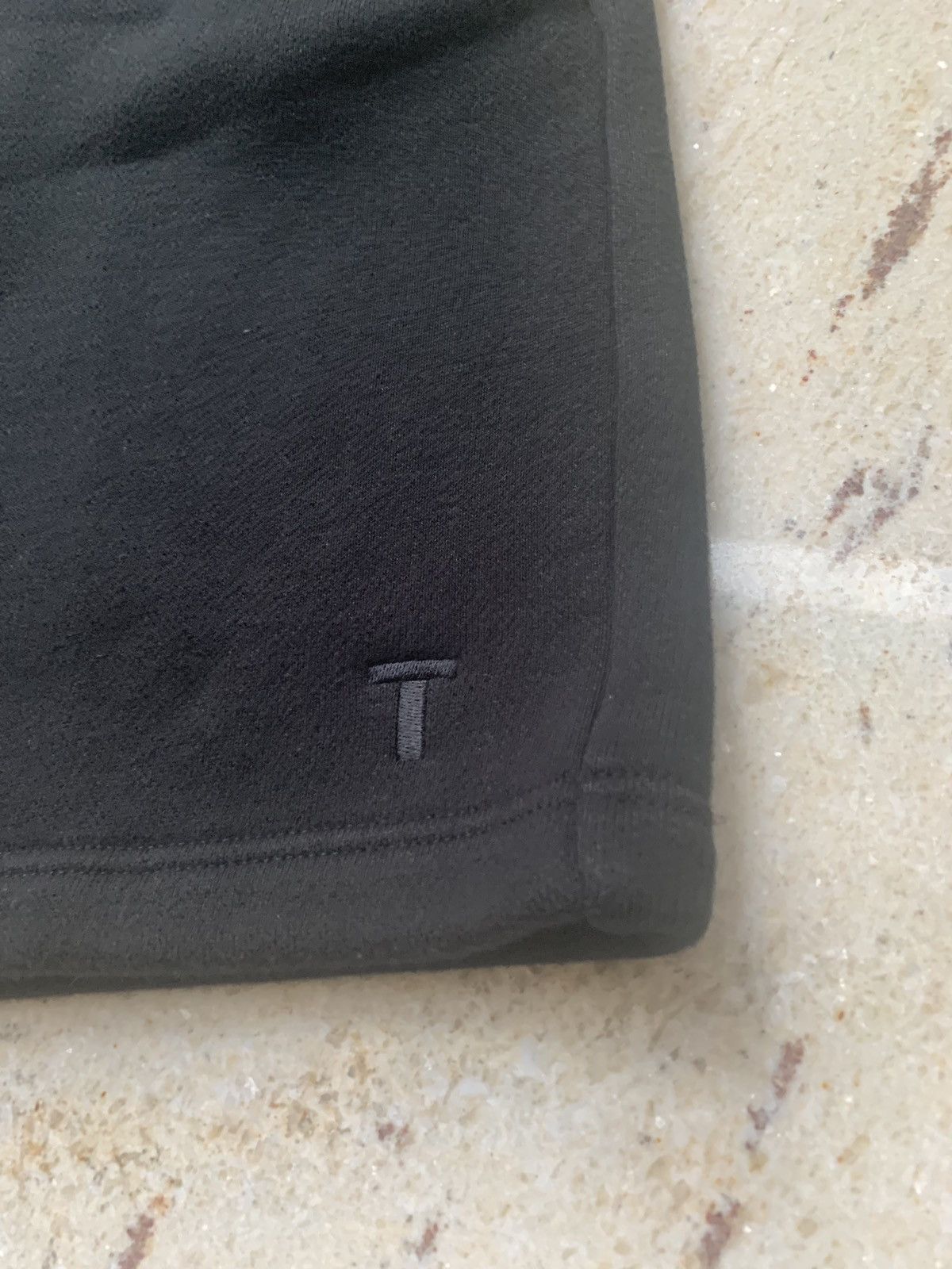 Alexander Wang Black “T” Embroidered Sweat Shorts Size US 30 / EU 46 - 2 Thumbnail