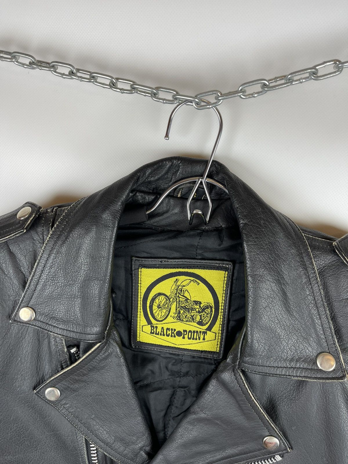 Genuine Leather Black Point vintage real leather biker jacket 90s Size US S / EU 44-46 / 1 - 7 Thumbnail