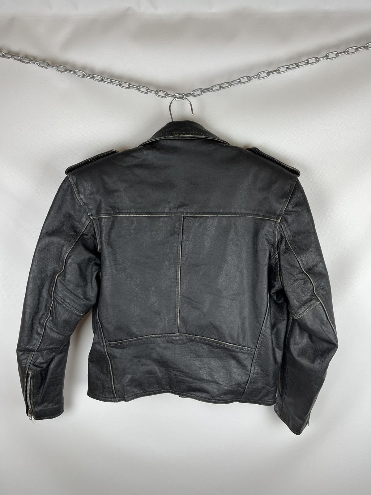 Genuine Leather Black Point vintage real leather biker jacket 90s Size US S / EU 44-46 / 1 - 12 Thumbnail