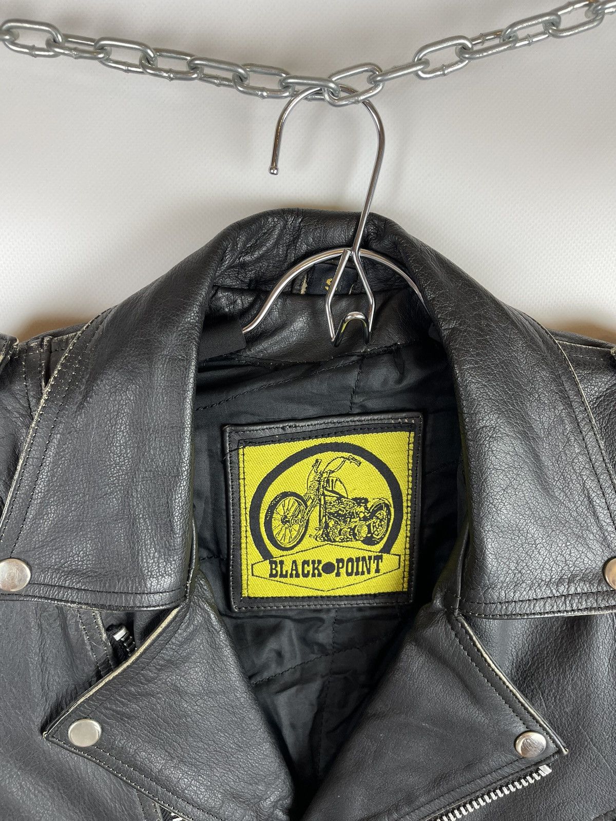Genuine Leather Black Point vintage real leather biker jacket 90s Size US S / EU 44-46 / 1 - 10 Thumbnail