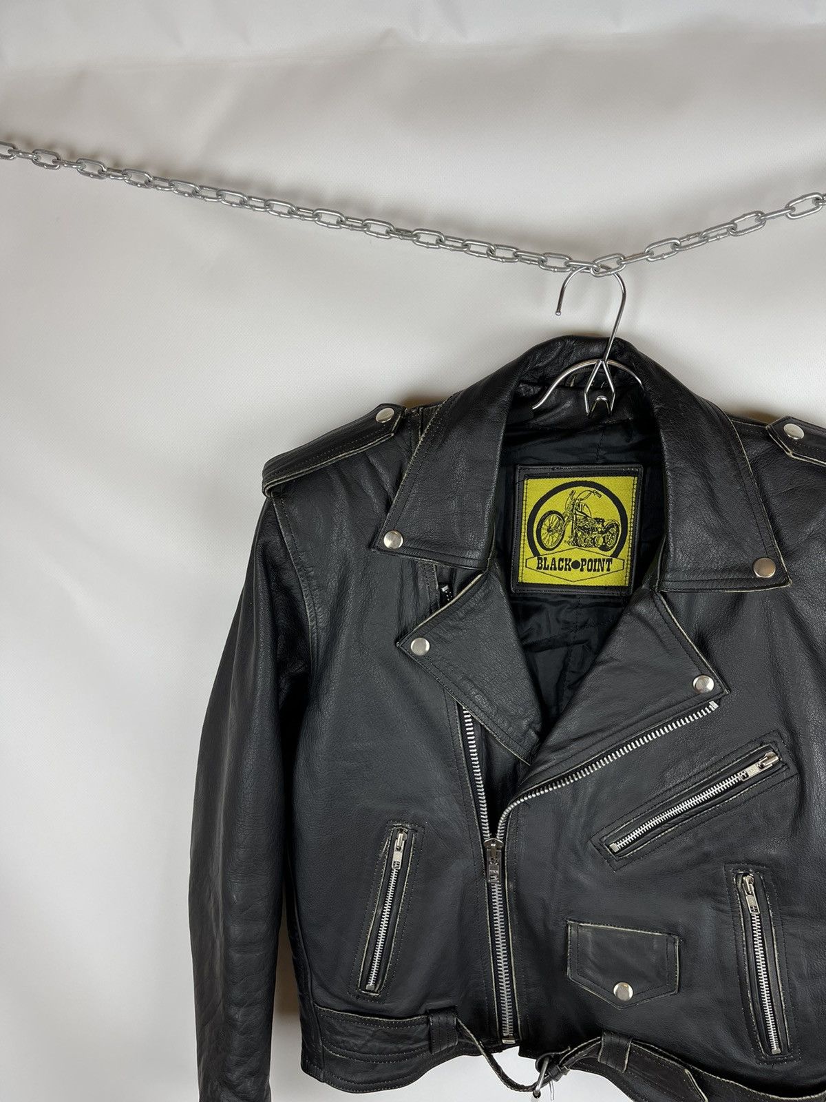 Genuine Leather Black Point vintage real leather biker jacket 90s Size US S / EU 44-46 / 1 - 2 Thumbnail