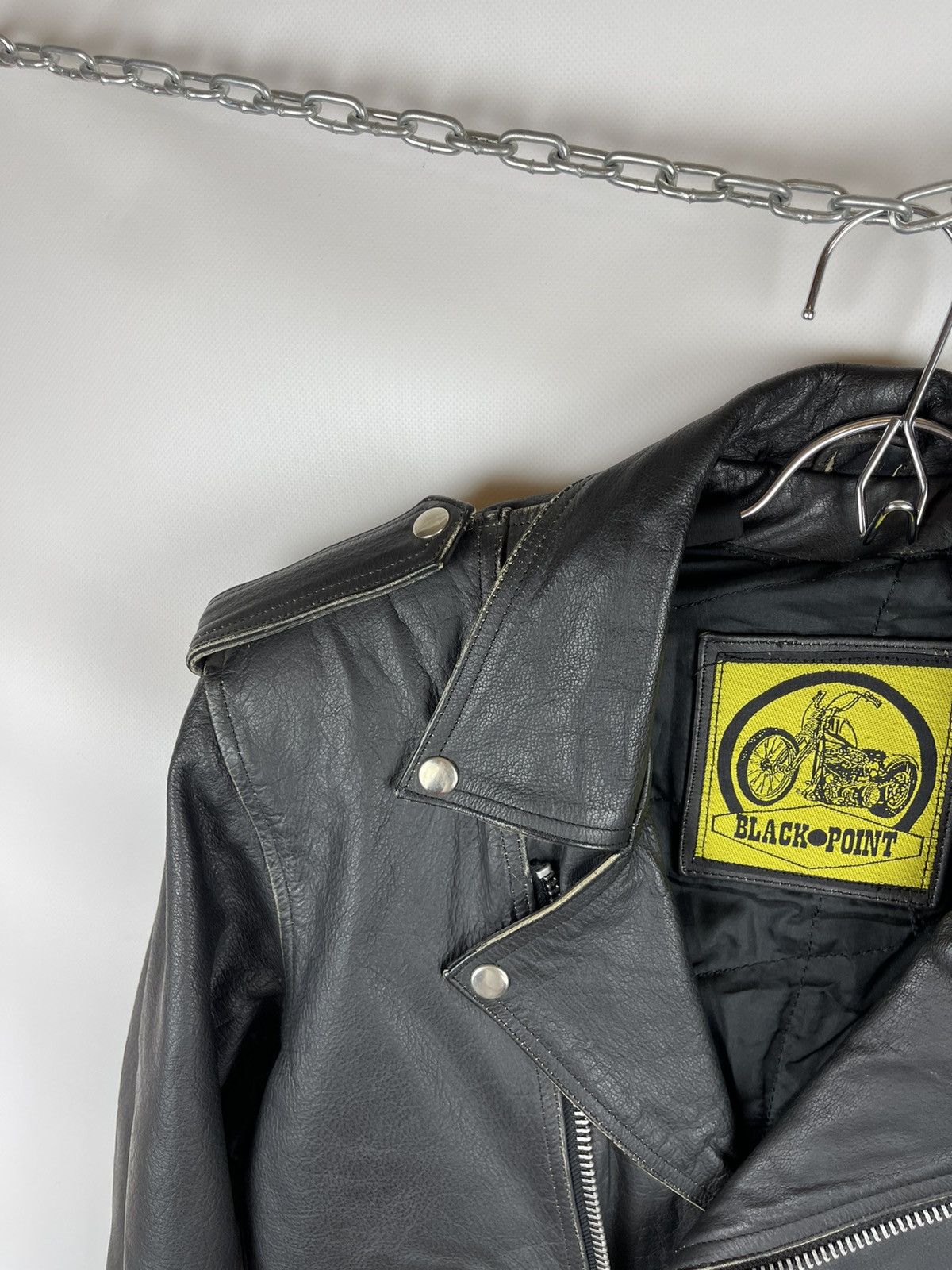 Genuine Leather Black Point vintage real leather biker jacket 90s Size US S / EU 44-46 / 1 - 9 Thumbnail