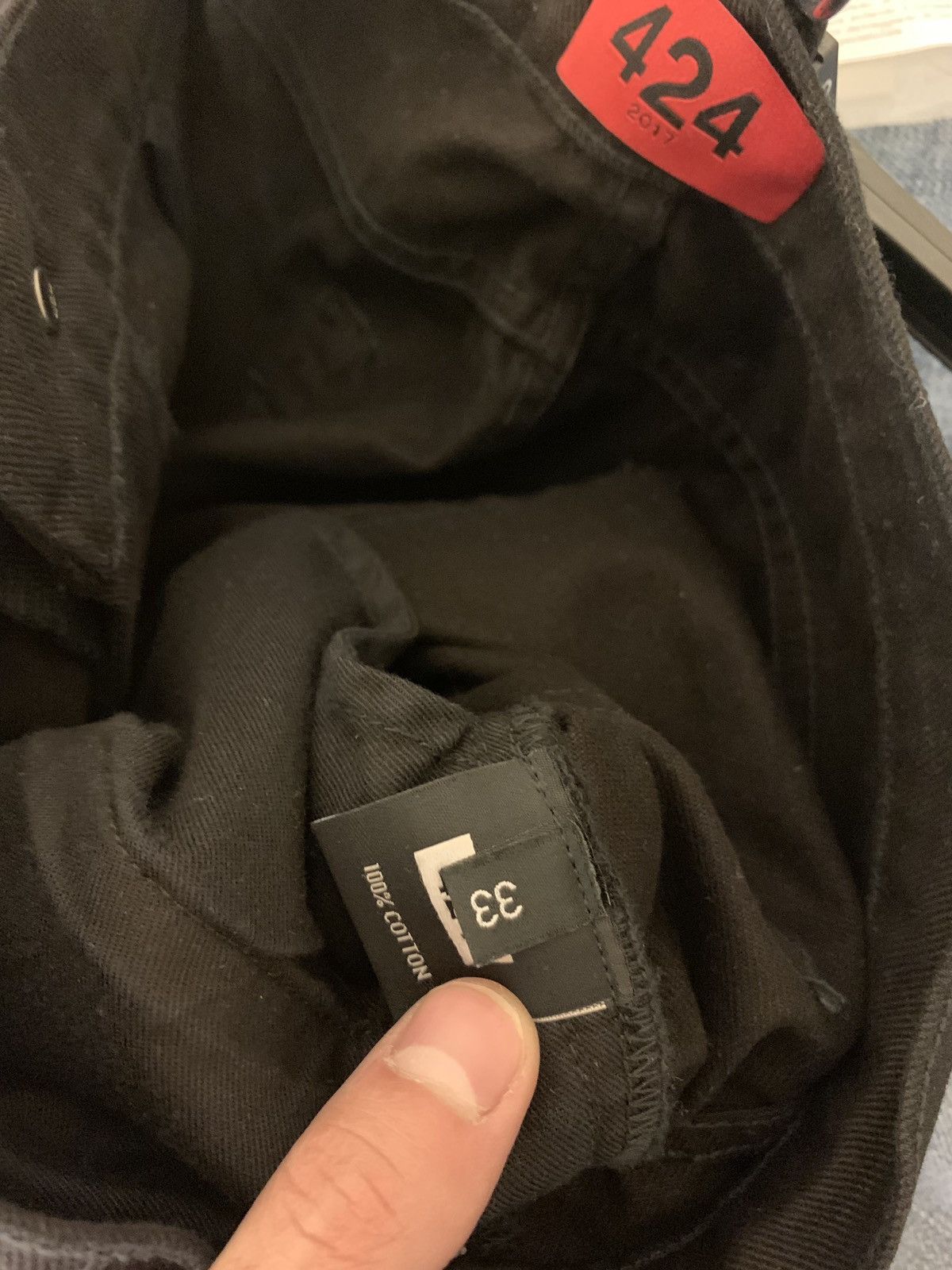 424 Single Zip Hem Denim in Black Size US 33 - 10 Thumbnail