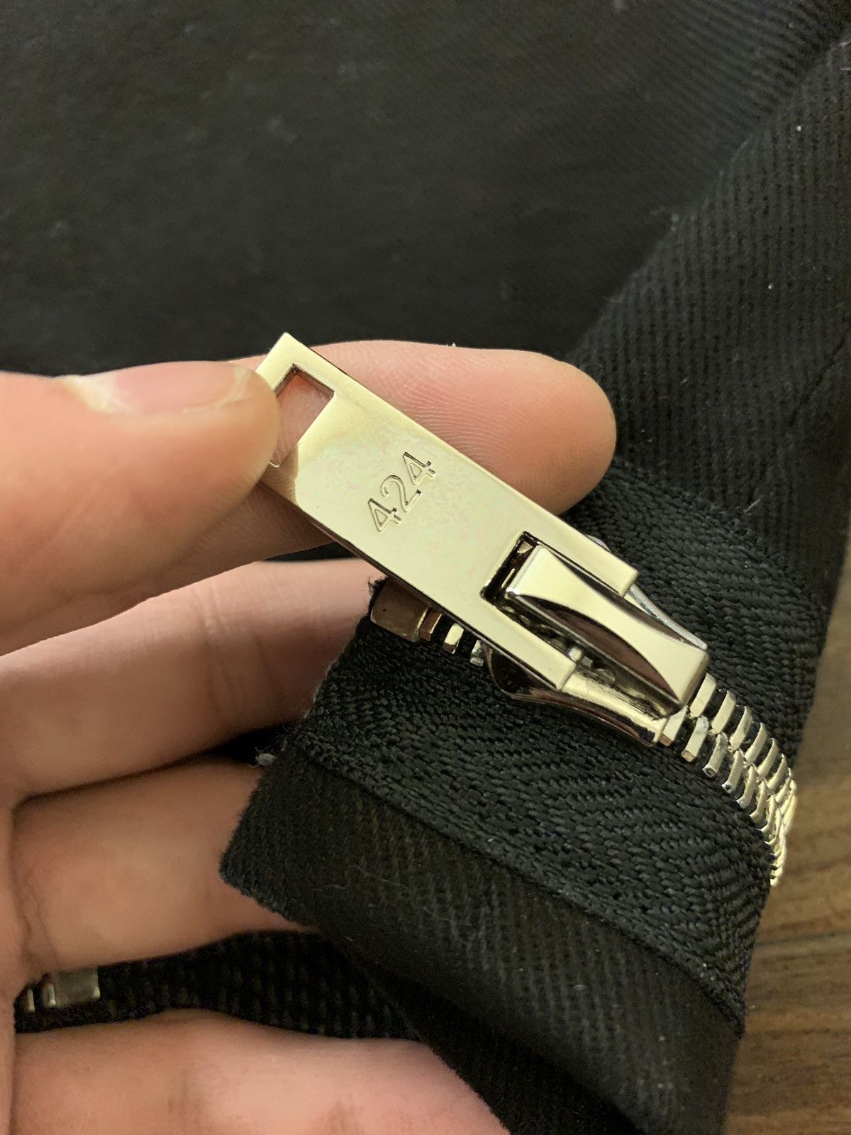 424 Single Zip Hem Denim in Black Size US 33 - 8 Thumbnail