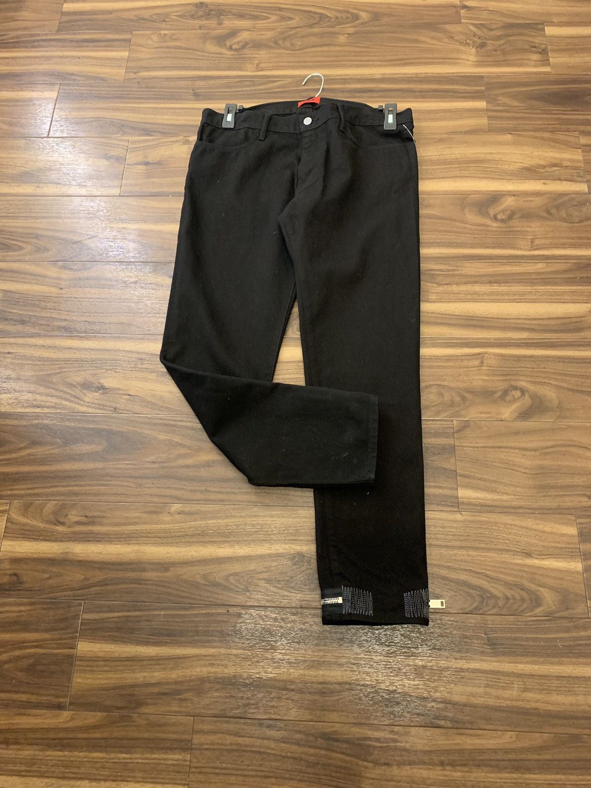 424 Single Zip Hem Denim in Black Size US 33 - 1 Thumbnail
