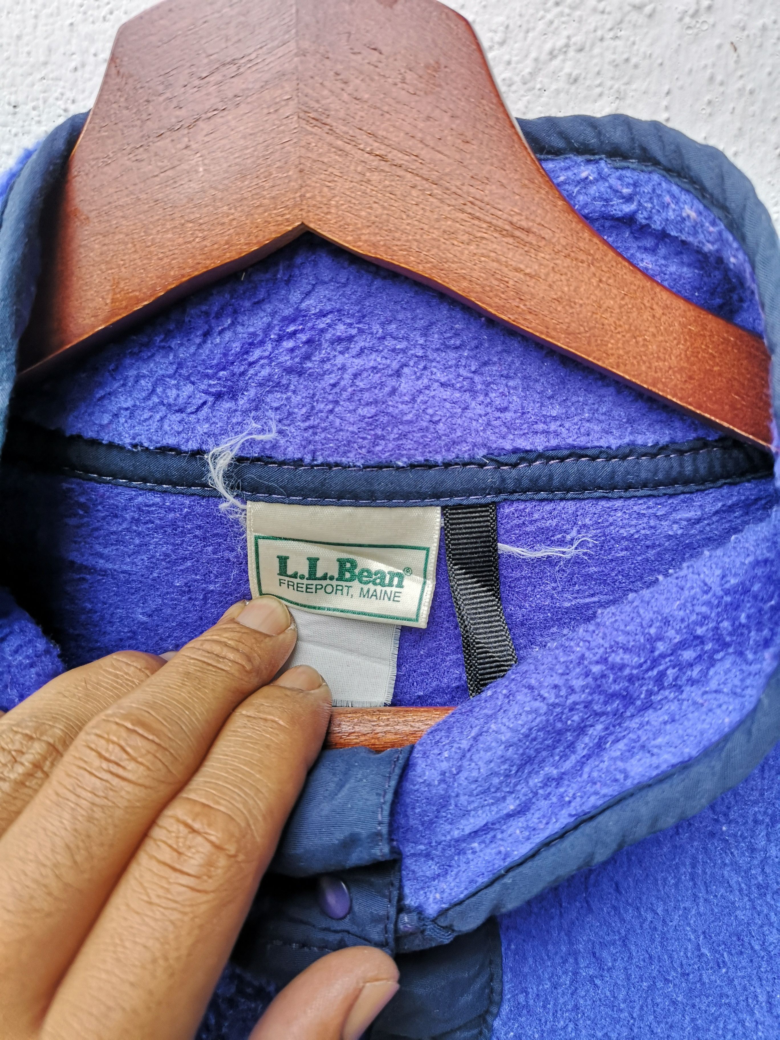 L.L. Bean 🔥Vintage L.L Bean Half Snap Button Pull over Fleece Jacket Size US L / EU 52-54 / 3 - 3 Thumbnail