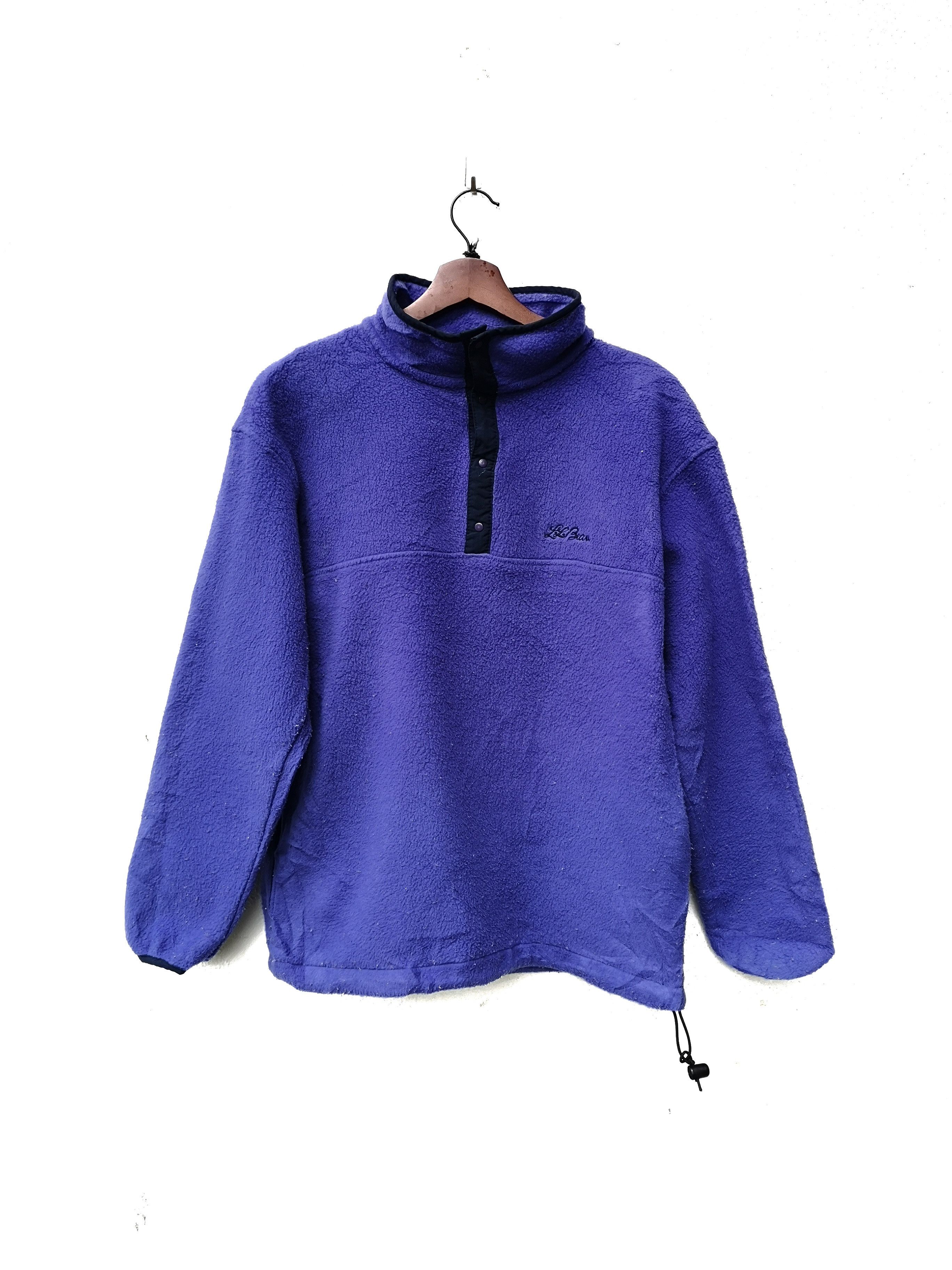 🔥Vintage L.L Bean Half Snap Button Pull over Fleece Jacket