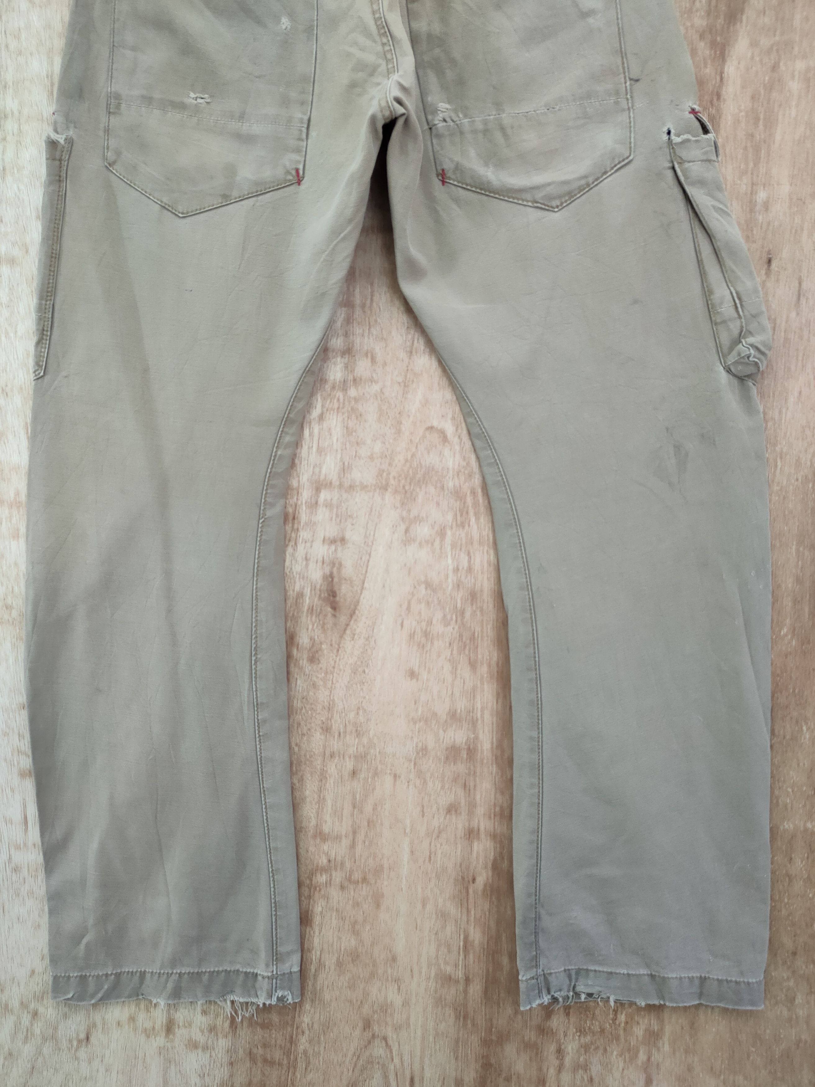 Japanese Brand DL Xebec thrashed distressed multipocket cargo pants #46-077 Size US 32 / EU 48 - 9 Thumbnail
