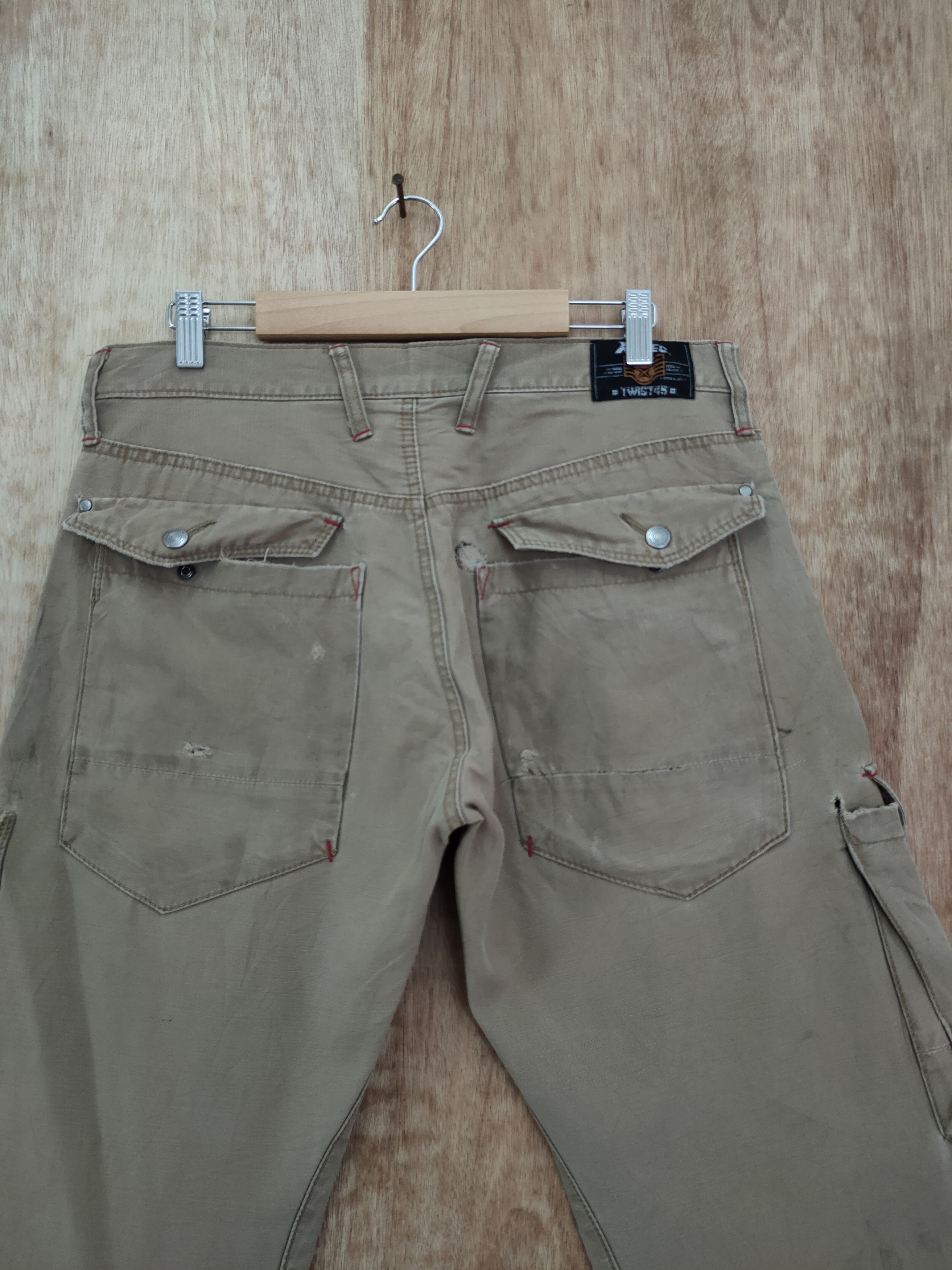 Japanese Brand DL Xebec thrashed distressed multipocket cargo pants #46-077 Size US 32 / EU 48 - 10 Thumbnail
