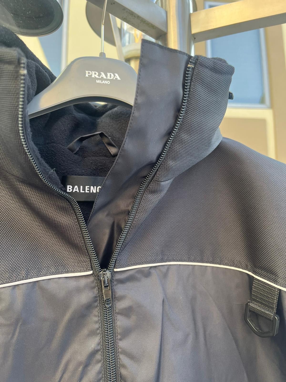 Balenciaga Half Zip Anorak Pullover Cargo Logo Parka in Black Size US M / EU 48-50 / 2 - 11 Thumbnail