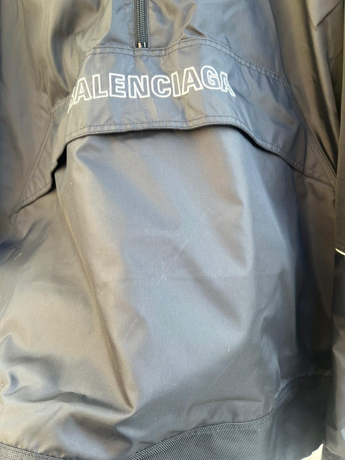 Balenciaga Half Zip Anorak Pullover Cargo Logo Parka in Black Size US M / EU 48-50 / 2 - 6 Thumbnail
