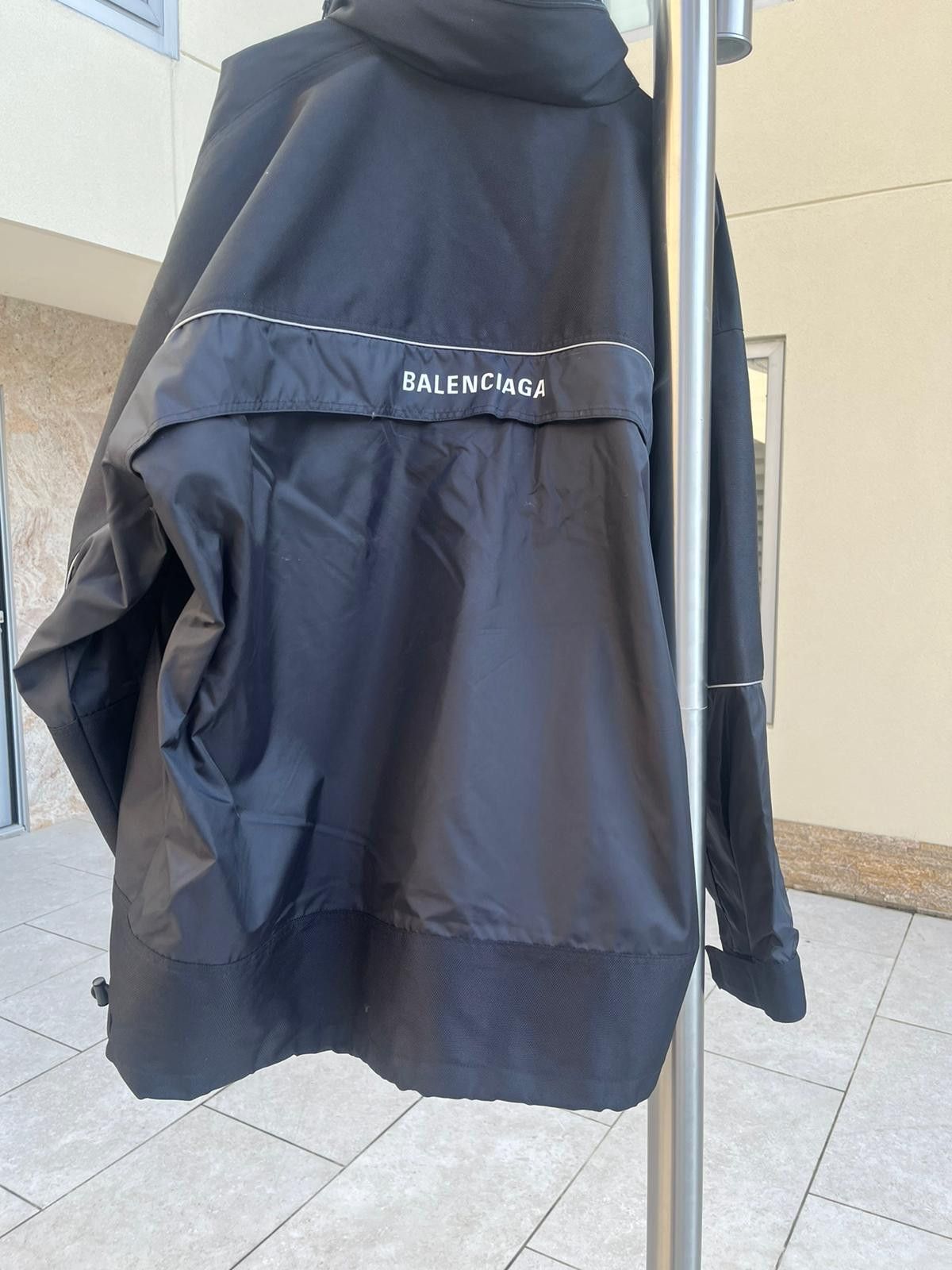 Balenciaga Half Zip Anorak Pullover Cargo Logo Parka in Black Size US M / EU 48-50 / 2 - 19 Thumbnail
