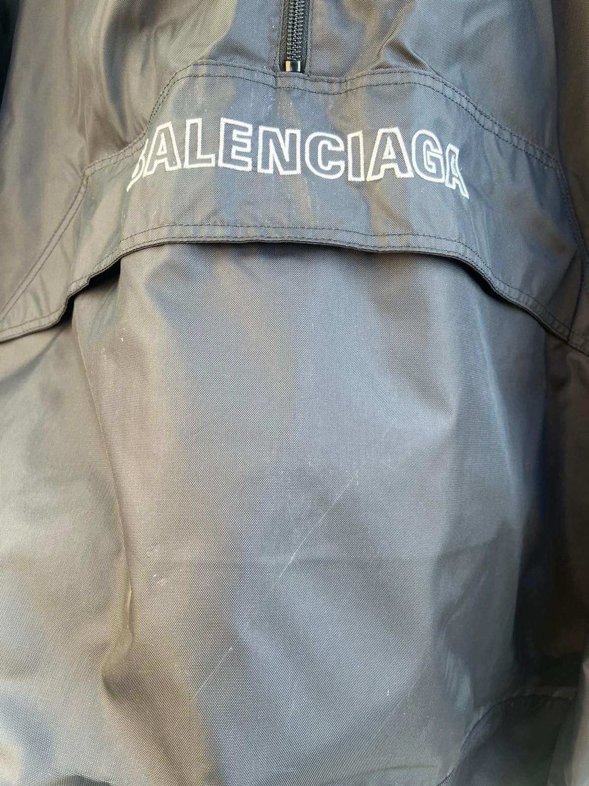 Balenciaga Half Zip Anorak Pullover Cargo Logo Parka in Black Size US M / EU 48-50 / 2 - 5 Thumbnail