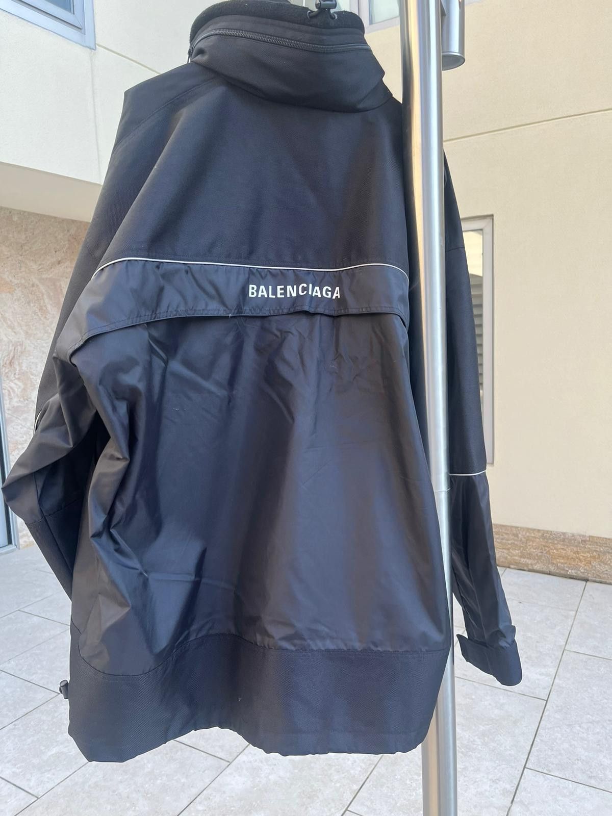 Balenciaga Half Zip Anorak Pullover Cargo Logo Parka in Black Size US M / EU 48-50 / 2 - 20 Thumbnail