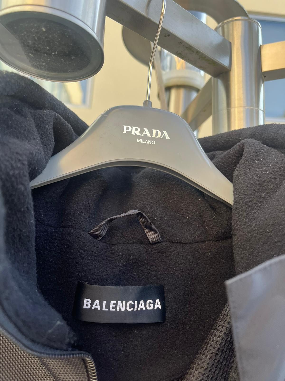 Balenciaga Half Zip Anorak Pullover Cargo Logo Parka in Black Size US M / EU 48-50 / 2 - 13 Thumbnail