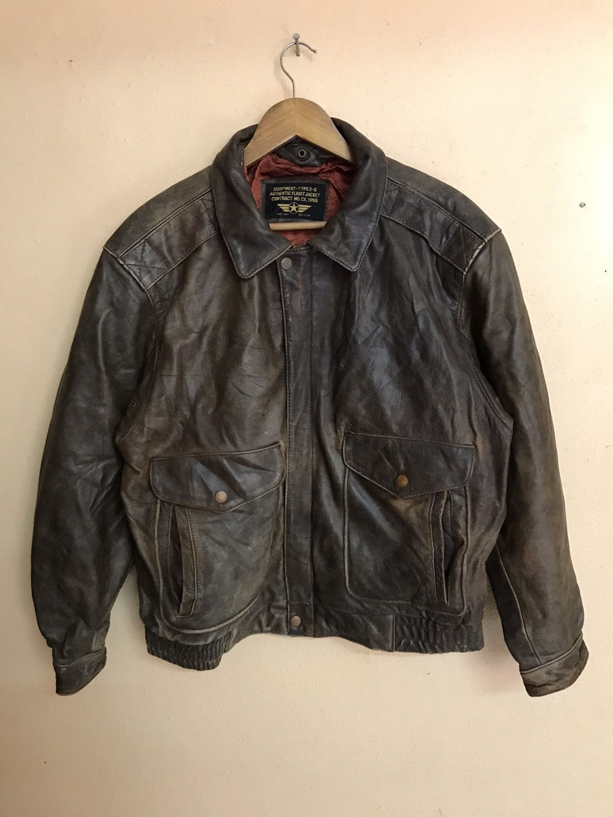 MILITARY FLIGHT JACKET TYPE 2-B LEATHER JACKET