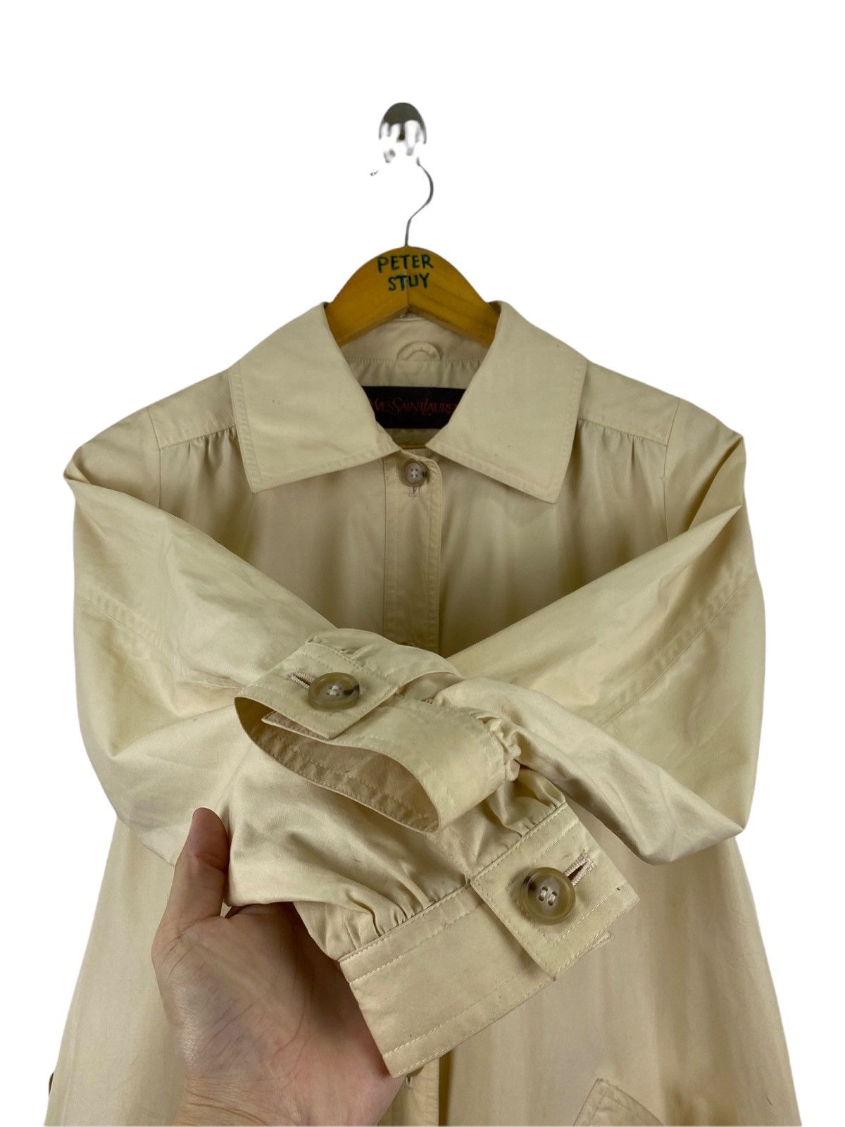 Yves Saint Laurent VINTAGE YVES SAINT LAURENT LONG JACKET / COTTON FACRIC Size US M / EU 48-50 / 2 - 10 Thumbnail