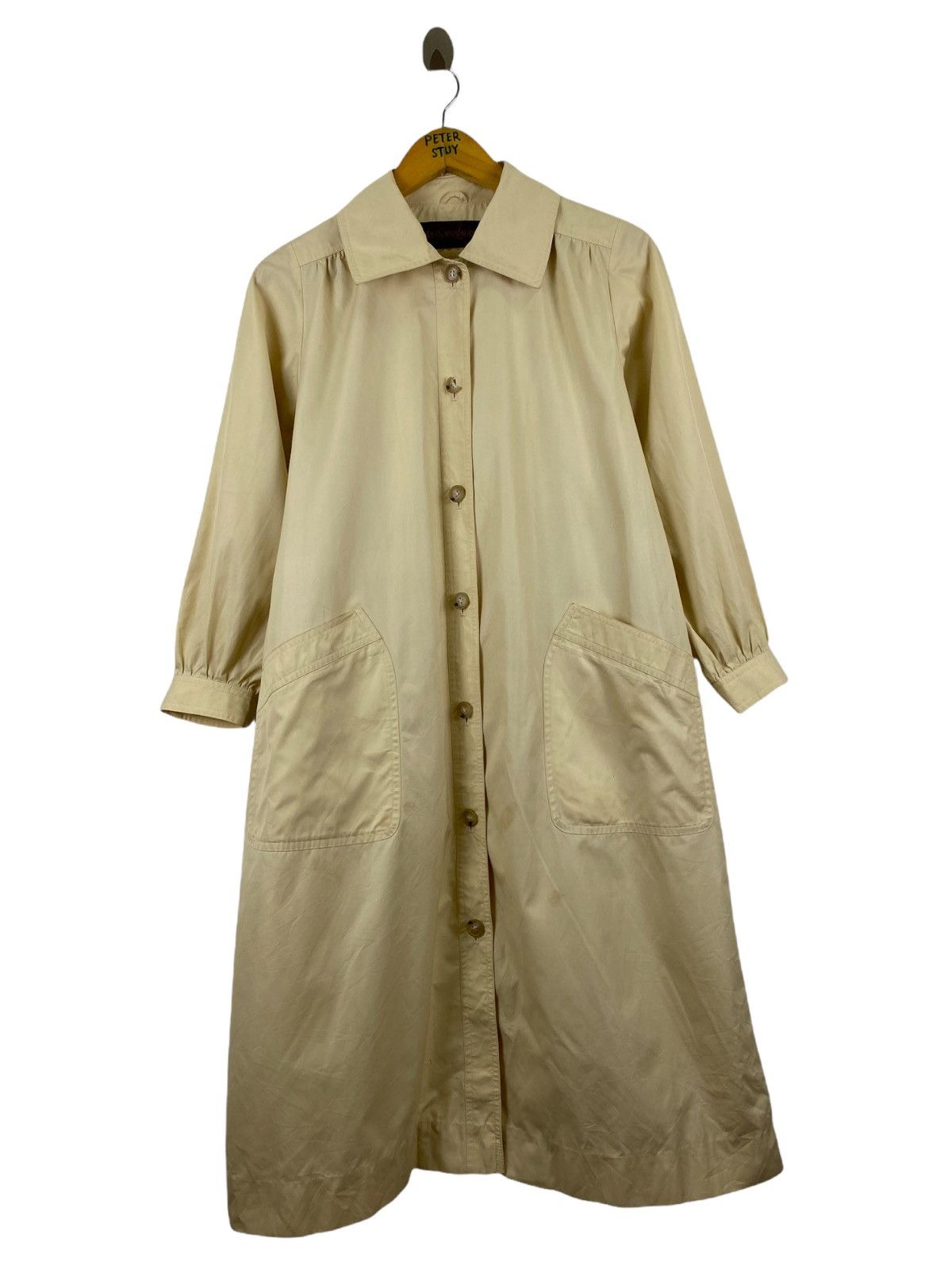 Yves Saint Laurent VINTAGE YVES SAINT LAURENT LONG JACKET / COTTON FACRIC Size US M / EU 48-50 / 2 - 1 Thumbnail