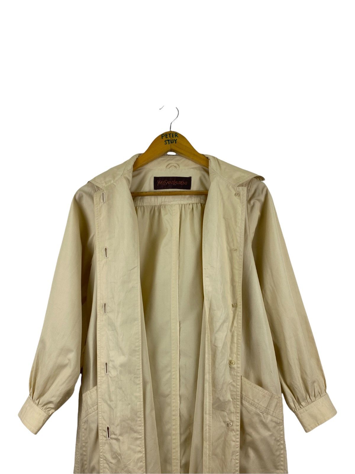 Yves Saint Laurent VINTAGE YVES SAINT LAURENT LONG JACKET / COTTON FACRIC Size US M / EU 48-50 / 2 - 8 Thumbnail