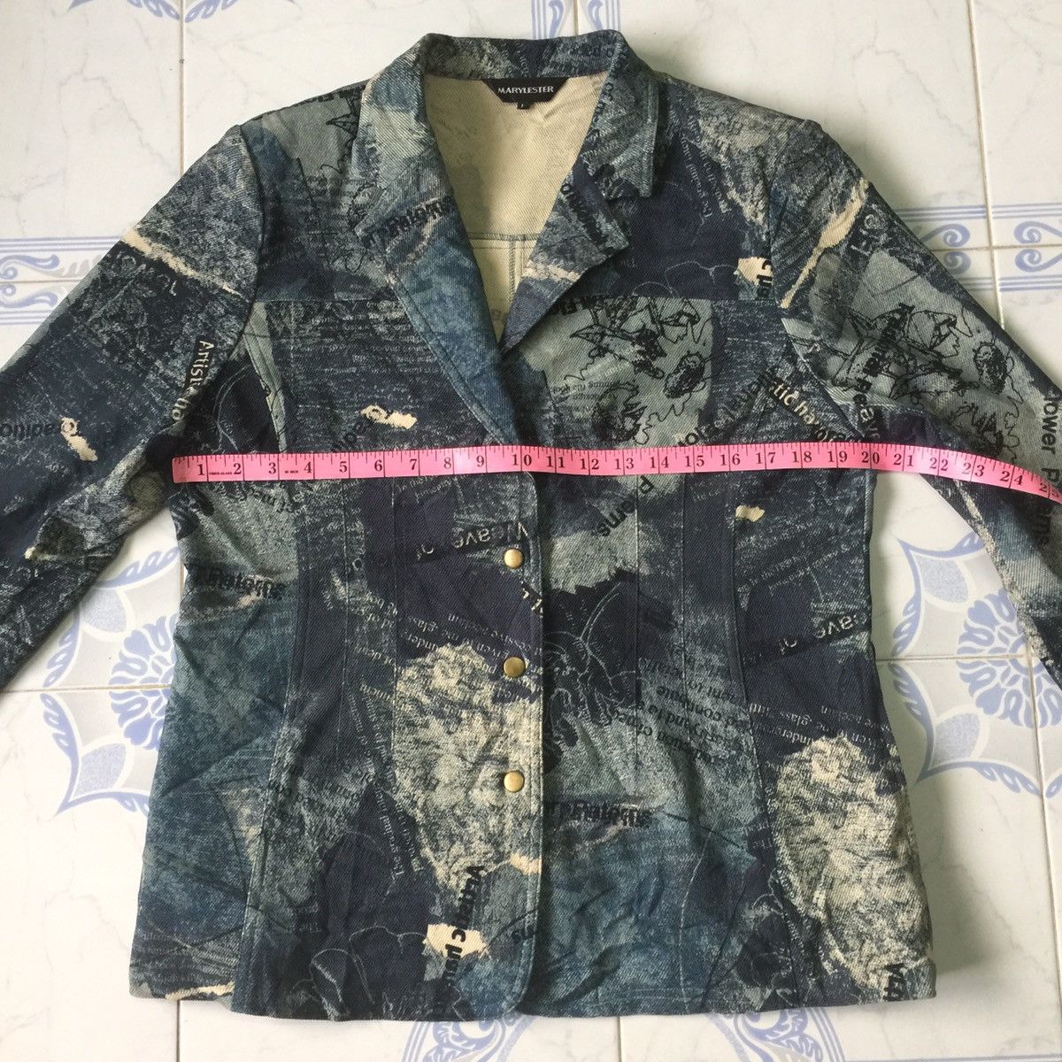 Other Snap Button jacket blazer artistic flower patterns designer Size M / US 6-8 / IT 42-44 - 6 Thumbnail