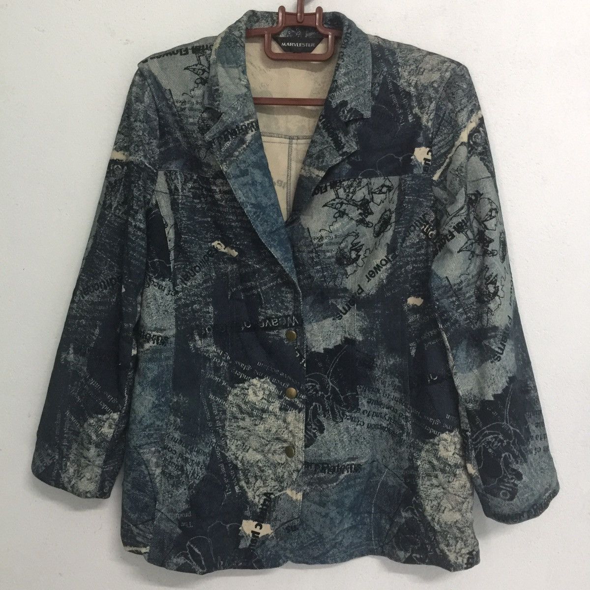 Other Snap Button jacket blazer artistic flower patterns designer Size M / US 6-8 / IT 42-44 - 1 Thumbnail