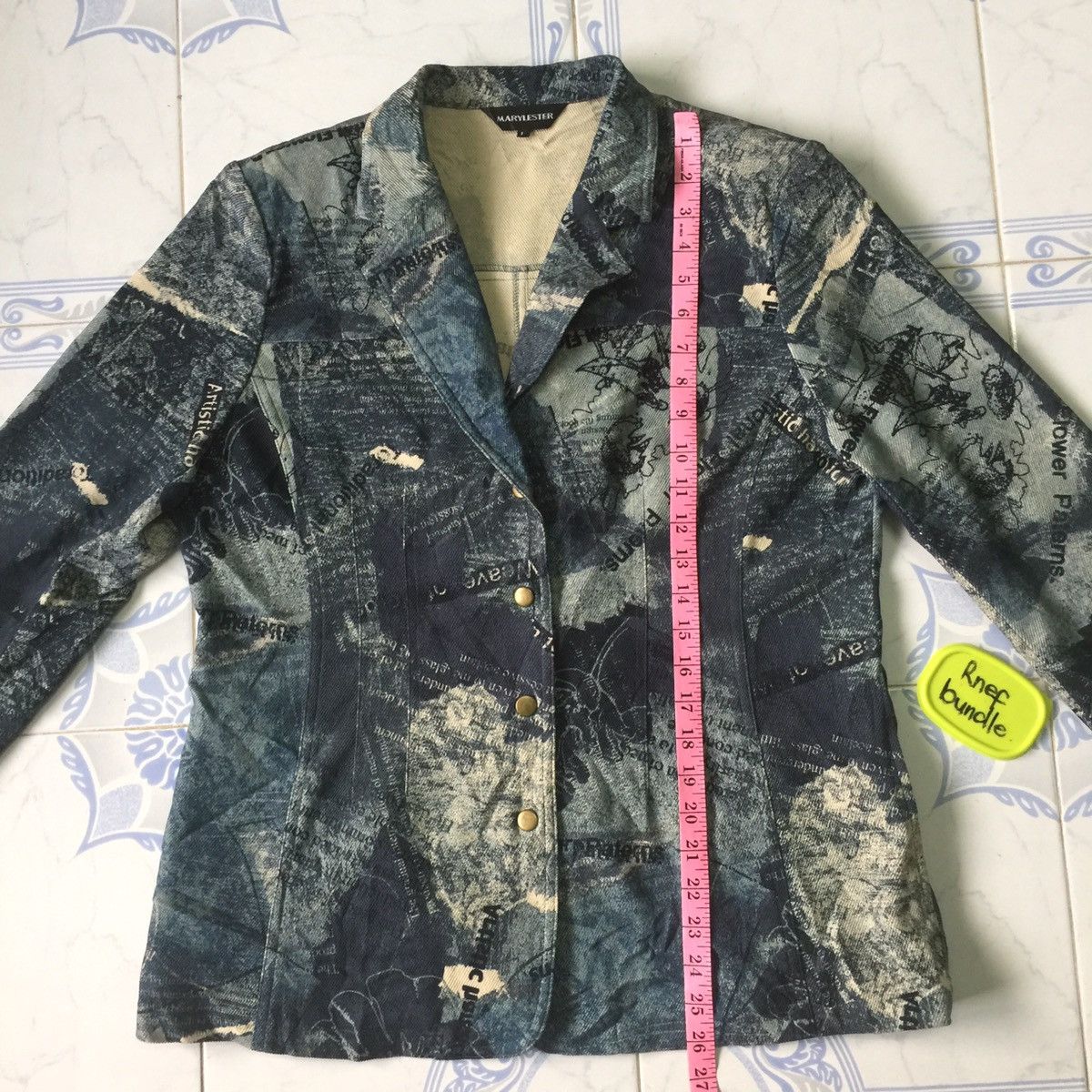 Other Snap Button jacket blazer artistic flower patterns designer Size M / US 6-8 / IT 42-44 - 8 Thumbnail