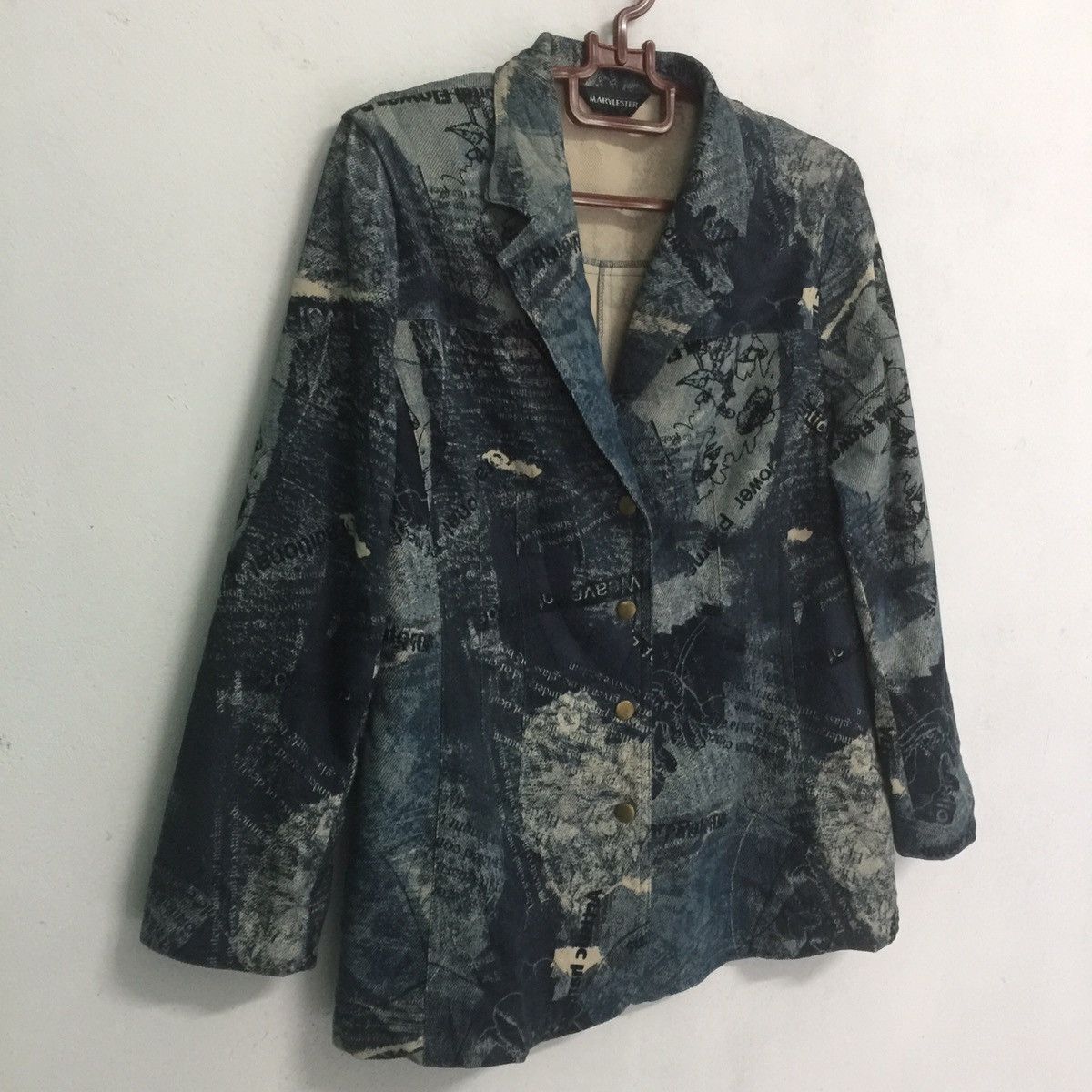 Other Snap Button jacket blazer artistic flower patterns designer Size M / US 6-8 / IT 42-44 - 3 Thumbnail