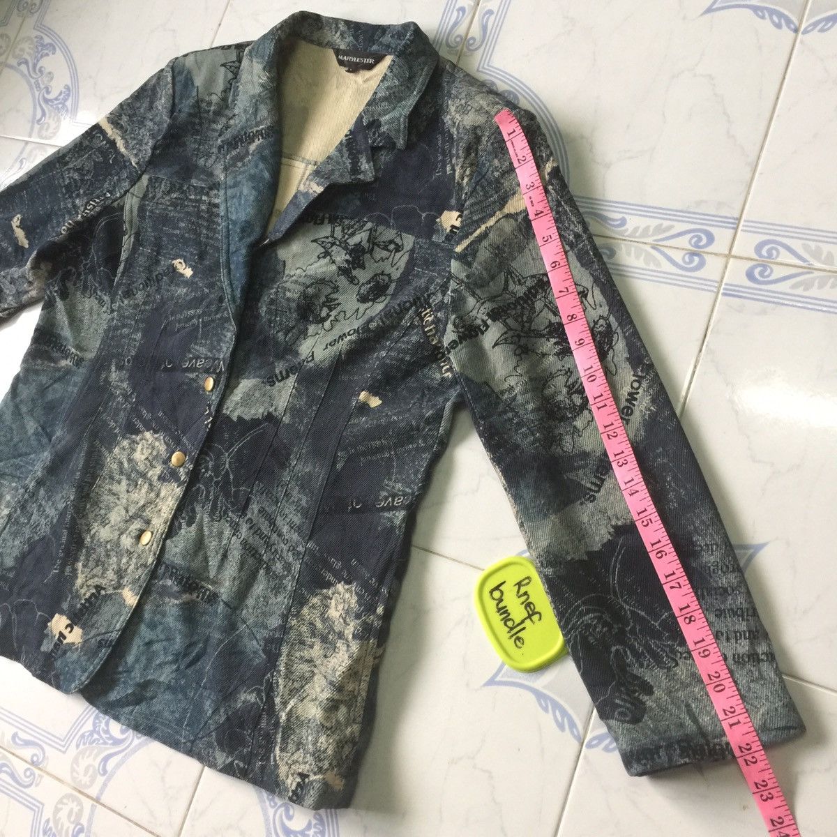 Other Snap Button jacket blazer artistic flower patterns designer Size M / US 6-8 / IT 42-44 - 9 Thumbnail