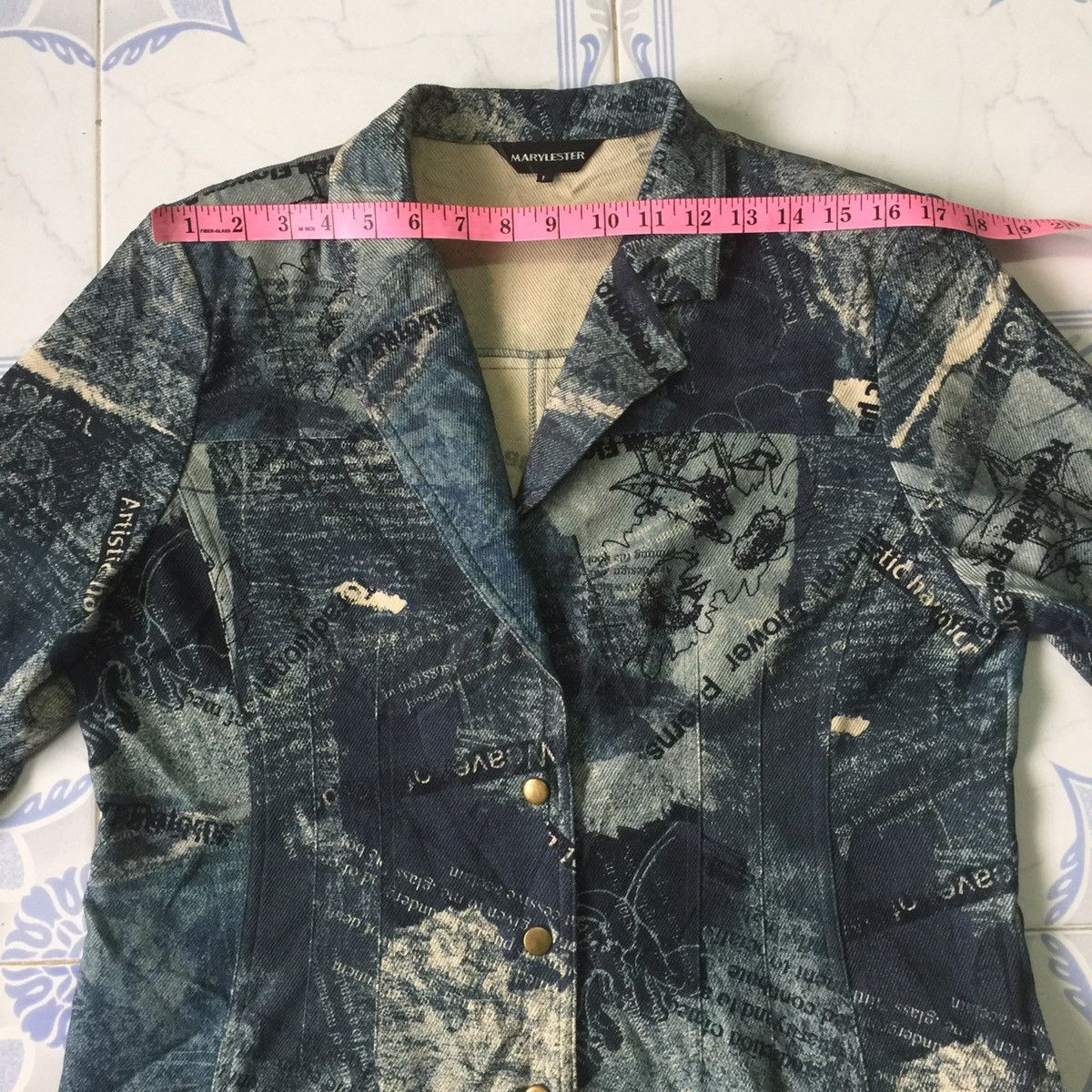 Other Snap Button jacket blazer artistic flower patterns designer Size M / US 6-8 / IT 42-44 - 7 Thumbnail