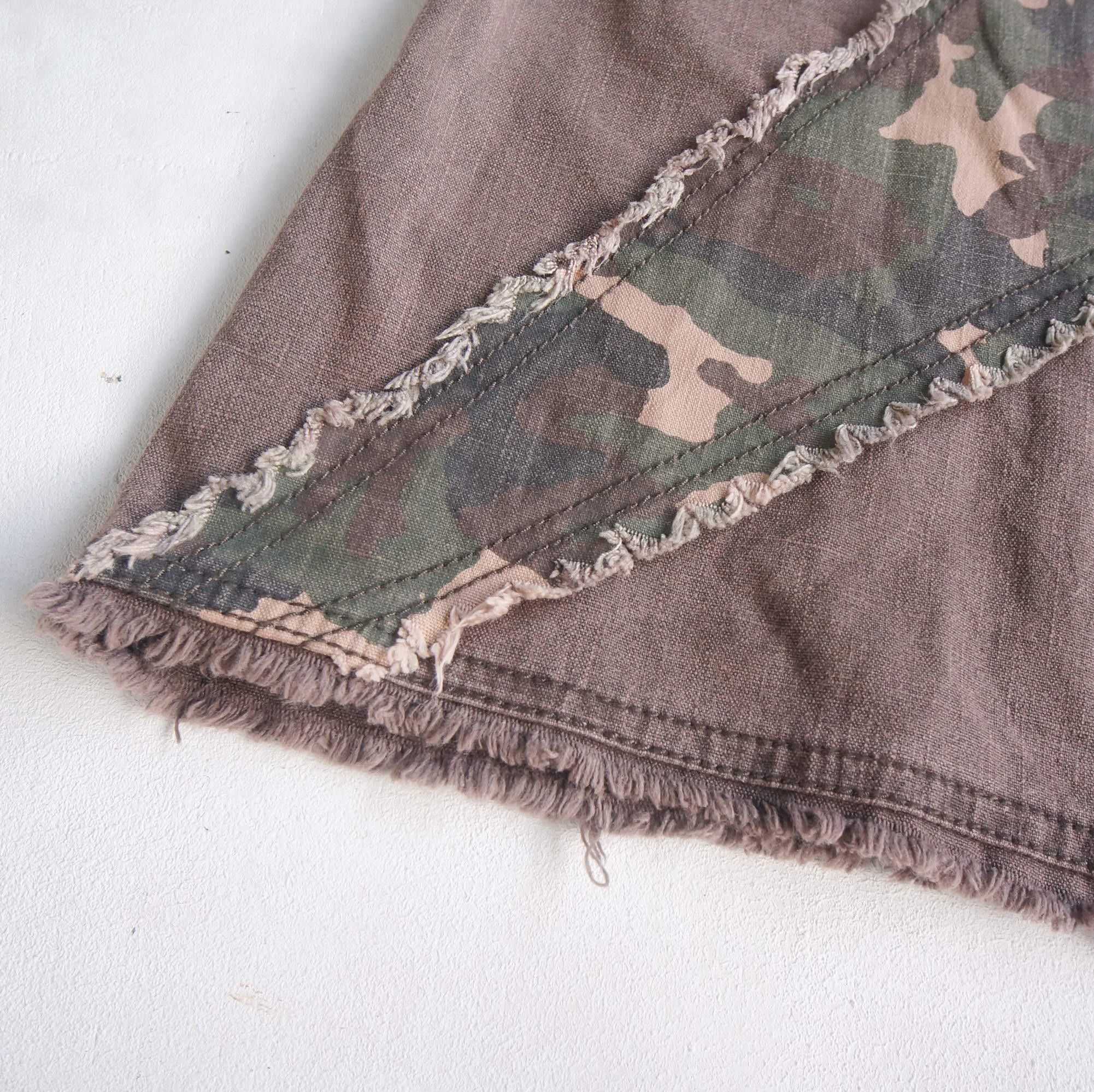 Japanese Brand PENTY'S Camo Patched Flare Pants Size 24" / US 00 / IT 34 - 9 Thumbnail