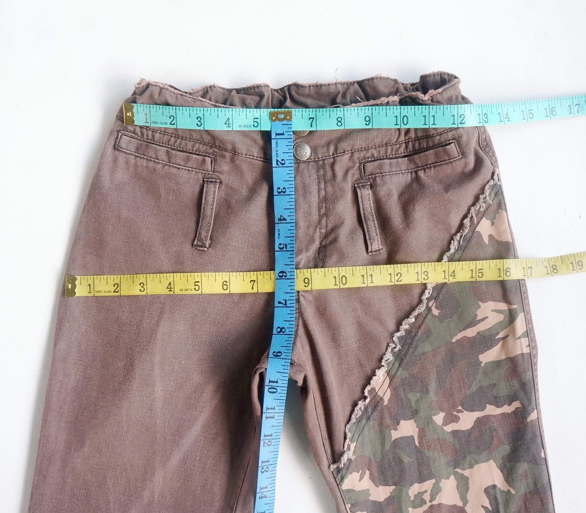 Japanese Brand PENTY'S Camo Patched Flare Pants Size 24" / US 00 / IT 34 - 16 Thumbnail