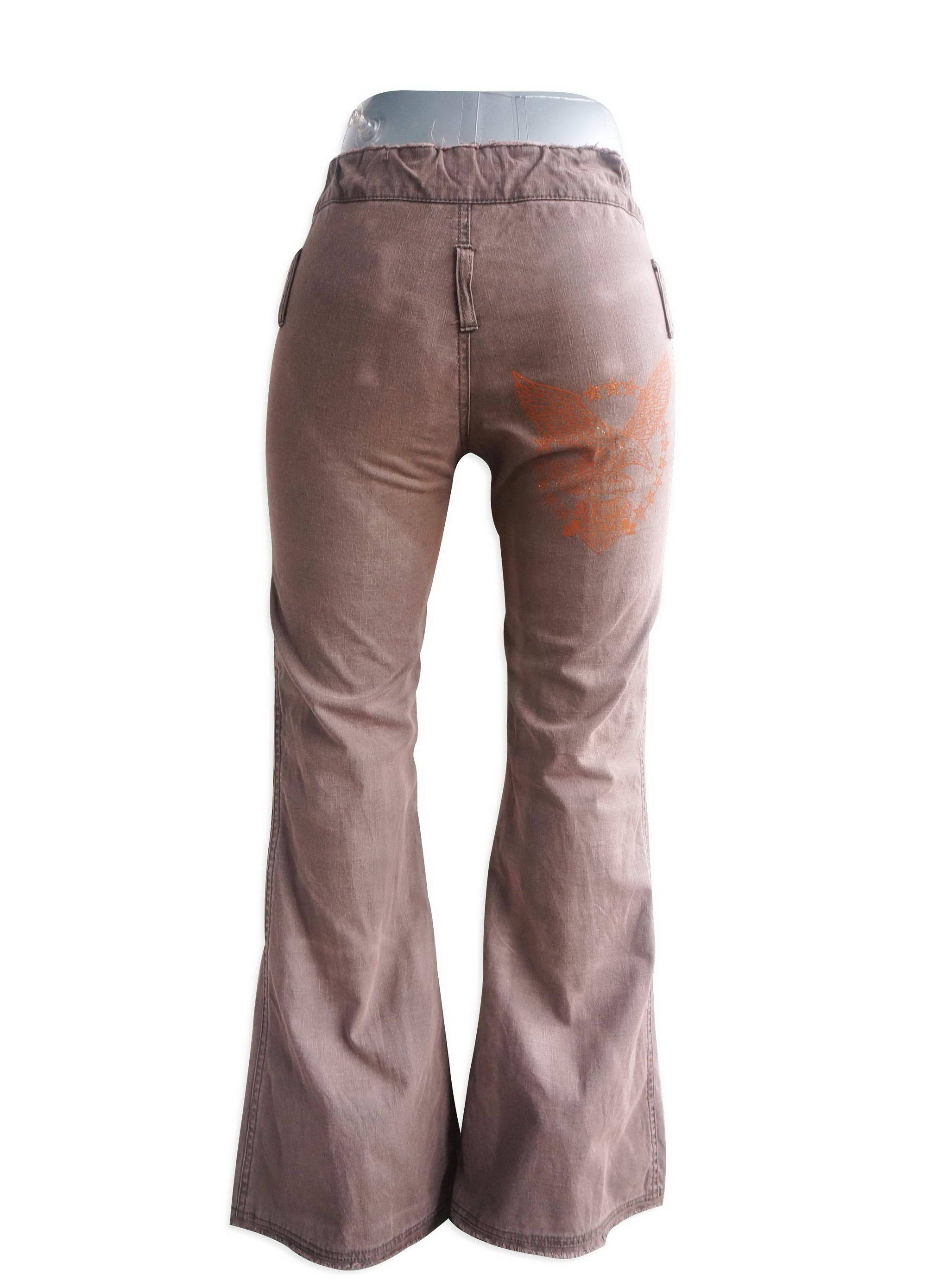Japanese Brand PENTY'S Camo Patched Flare Pants Size 24" / US 00 / IT 34 - 2 Thumbnail