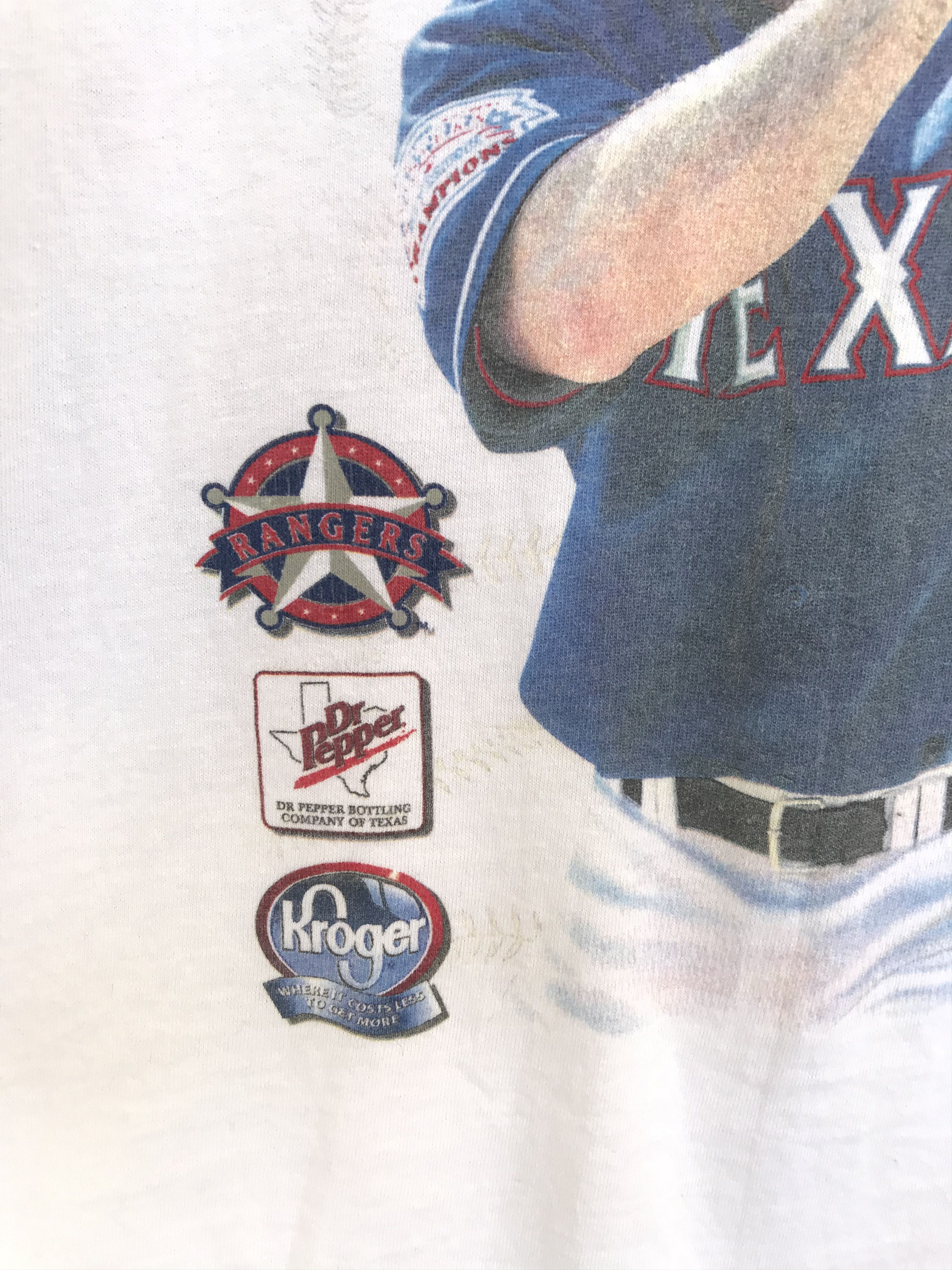 MLB Vintage 90s Rafael Palmeiro Texas Rangers Mlb T-Shirt Size US XL / EU 56 / 4 - 3 Thumbnail