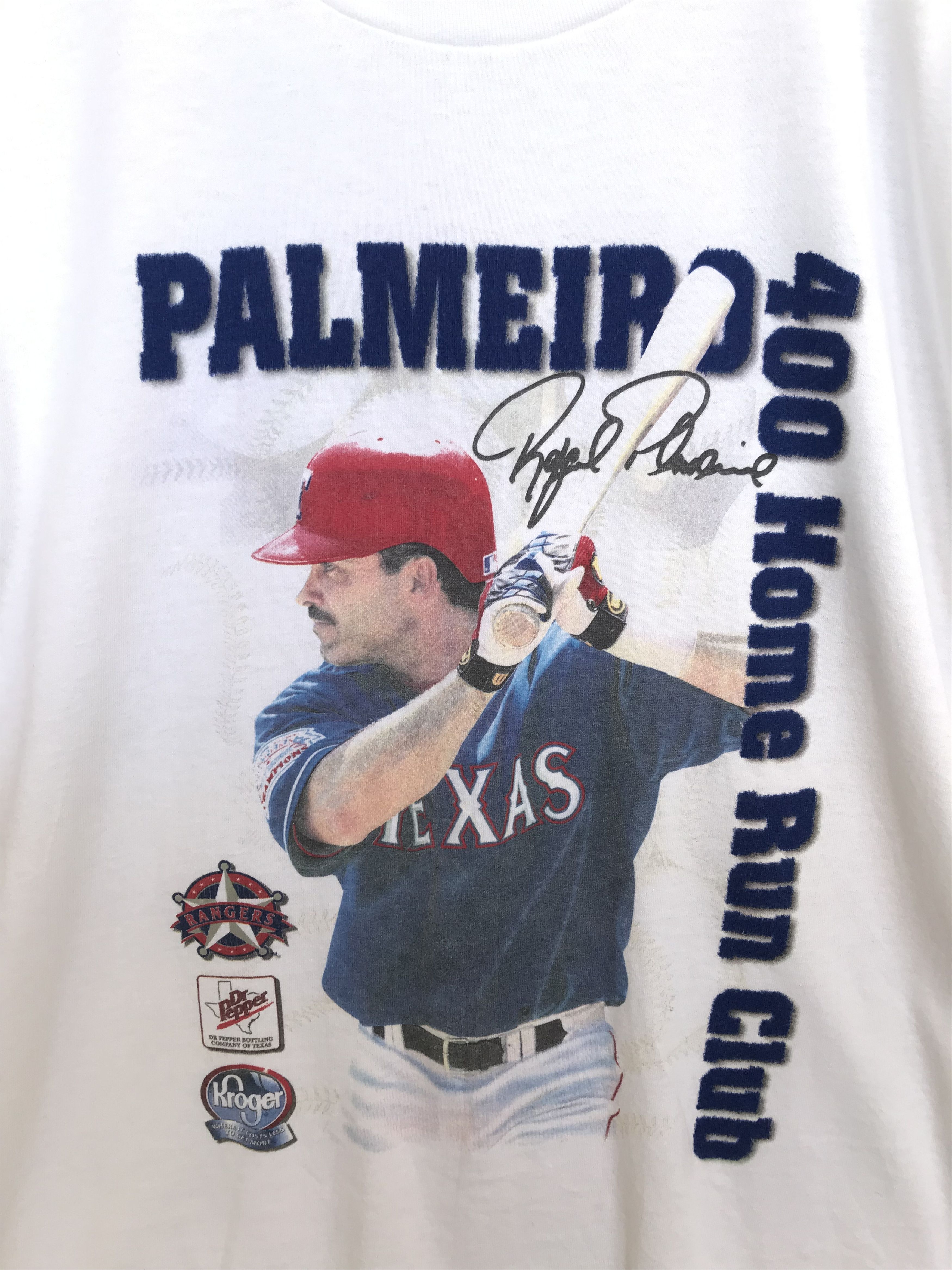 MLB Vintage 90s Rafael Palmeiro Texas Rangers Mlb T-Shirt Size US XL / EU 56 / 4 - 2 Thumbnail
